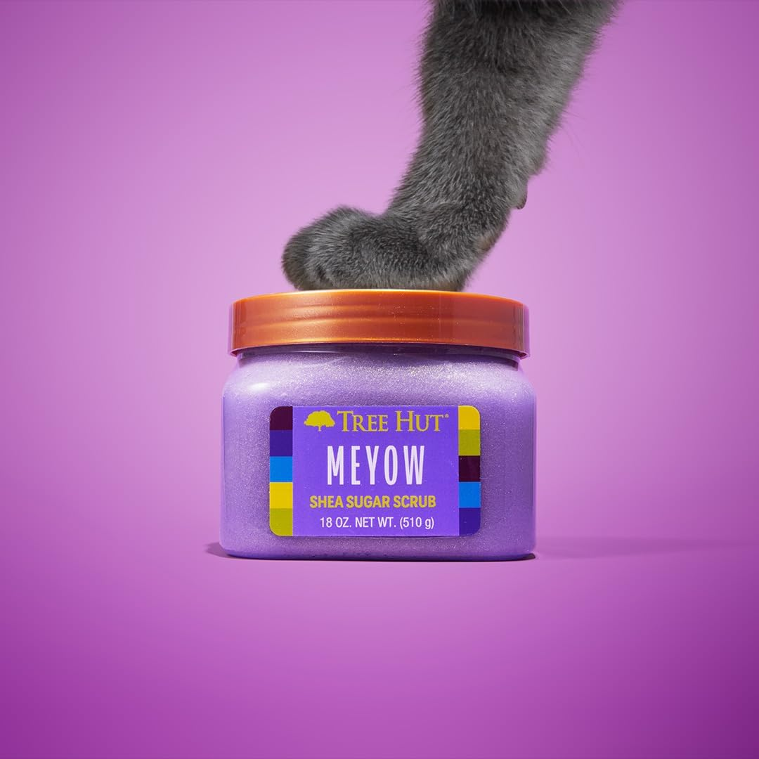 Tree Hut Shea Sugar Scrub Meyow | Exfoliating Body Scrub Removes Dead, Dry Skin for a Soft & Hydrated Feel | Nourishing Essential Body Care | 18 Fl Oz. image number 4