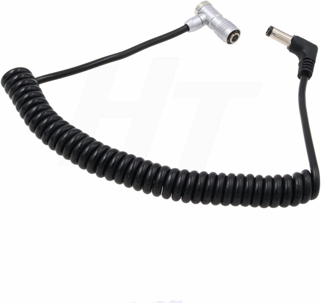 Hangton 12V DC to 5 Pin Power Cable for Portkeys LH5H LH5P Monitor, Coiled Right Angle 5P image number 1