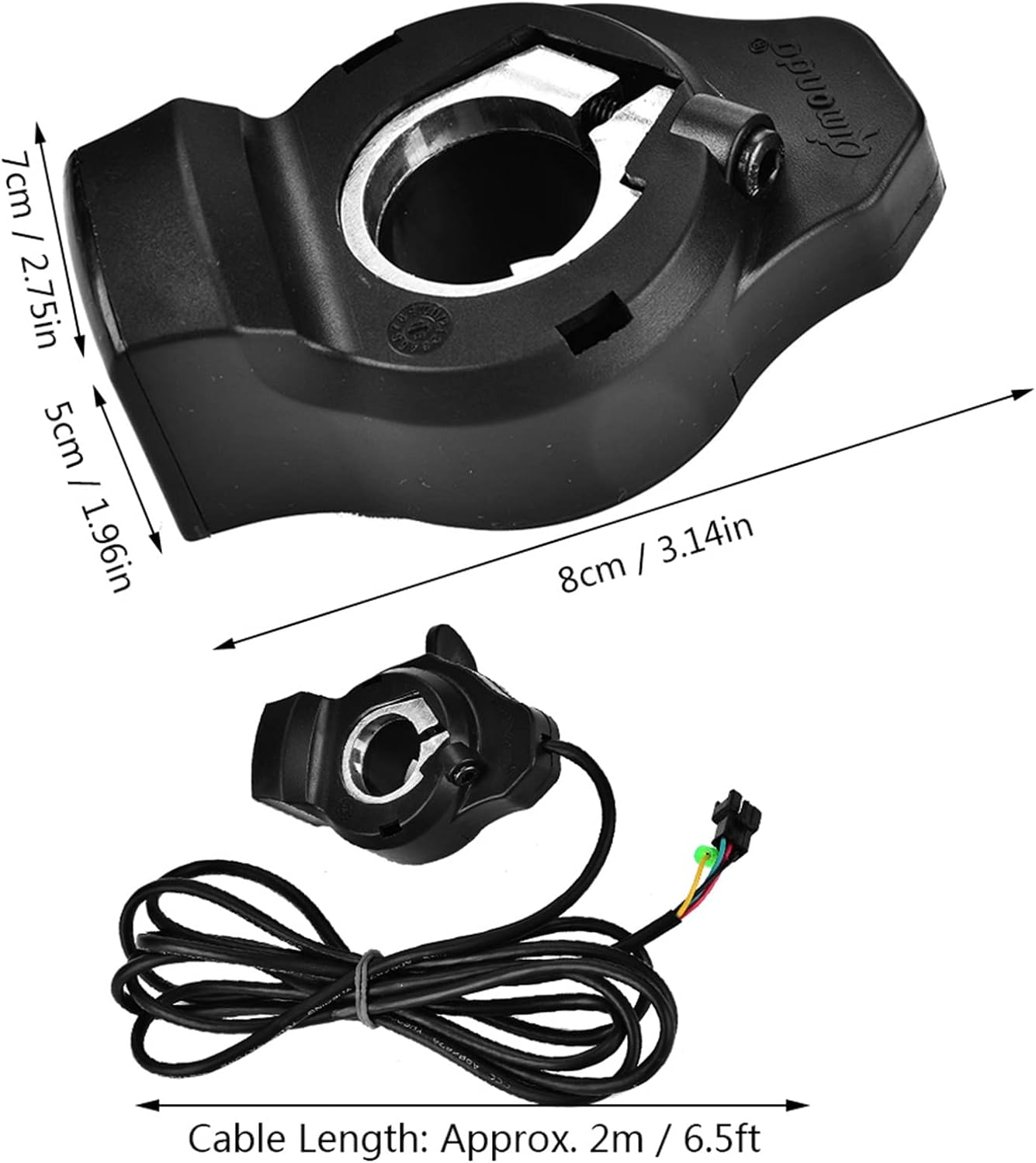 Thumb Throttle, LCD Battery Voltage Capacity Display Meter Universal Accessory Throttle Speed Control Outdoor Sports Handlebar Shifter for Electric Scooter Bike Pocket Bicycle image number 1