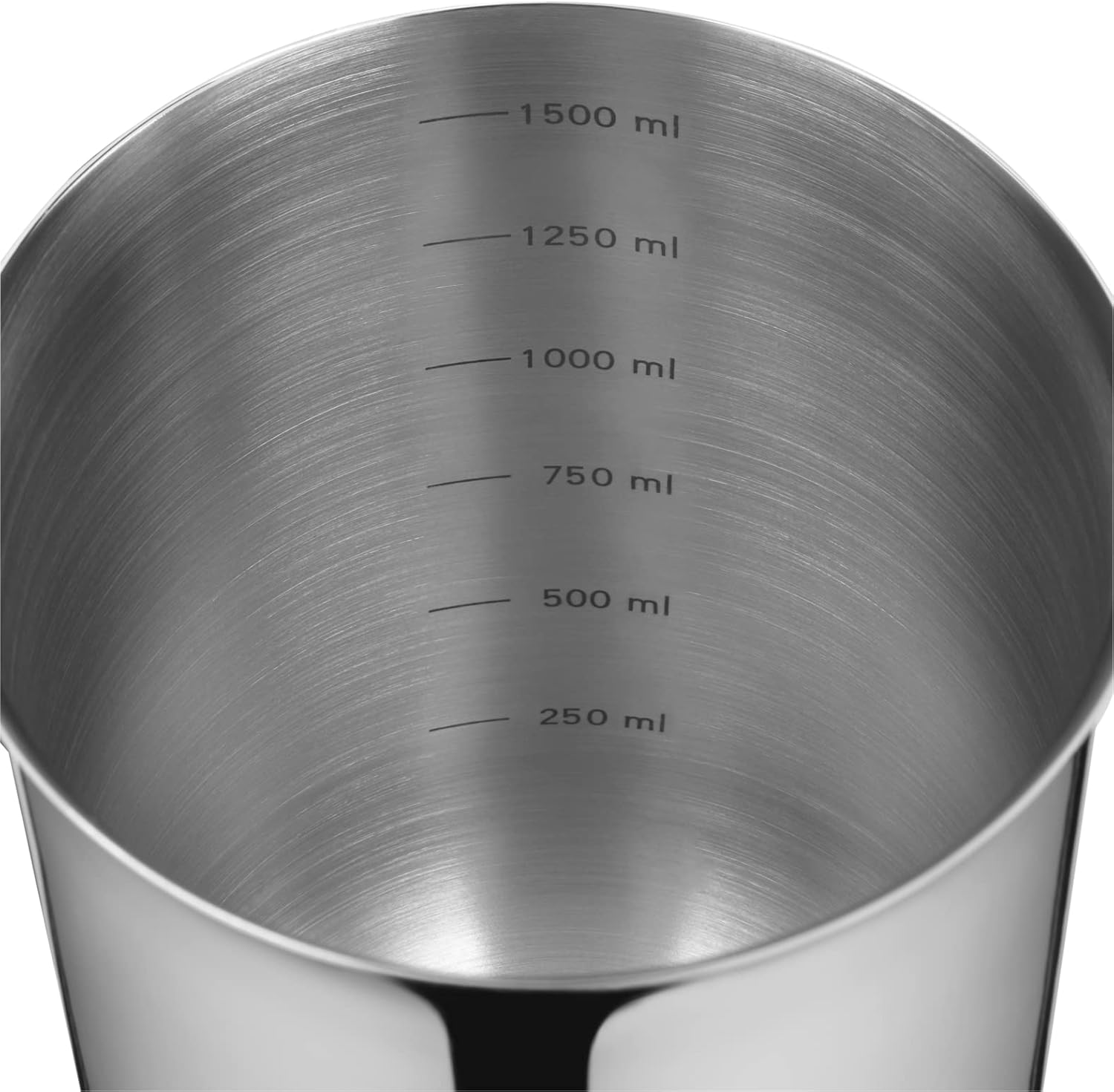 WMF Function Bowls Mixing Bowl 1.5 L, Mixing Cup with Handle, Polished Cromargan Stainless Steel, Measuring Cup Stainless Steel, Inner Scale, Dishwasher Safe image number 5