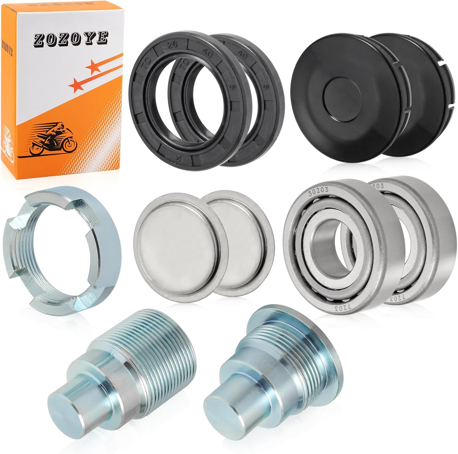 Swingarm Repair Kit Bearing Seal Bolt Lock Nut Cap for HONDA Rancher Fourtrax Foreman Recon TRX 250 300 400 450 500 TRX250X TRX250EX image number 2