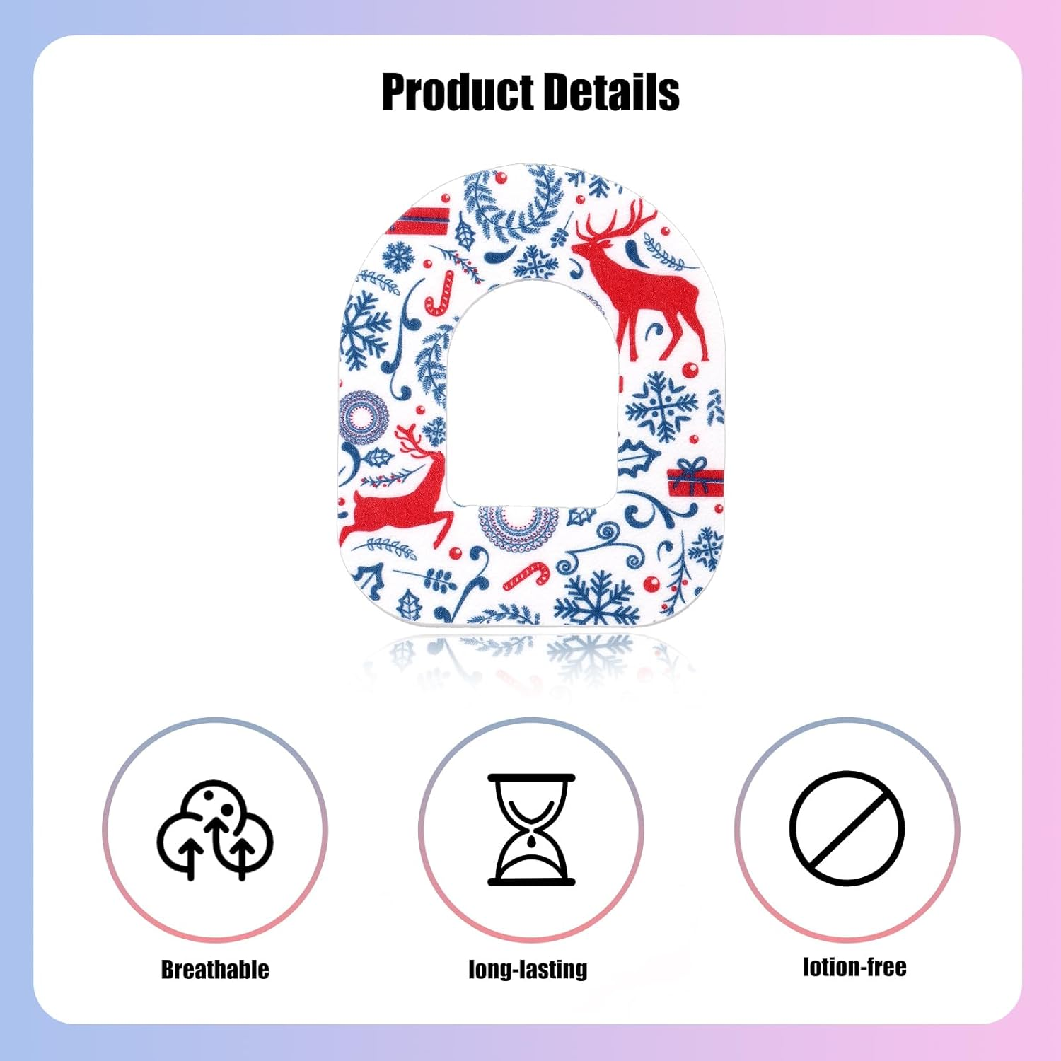 25Pcs Sensor Patches for Omnipod 5, Christmas Adhesive Patches CGM Overpatches Sensor Covers for Omnipod 5 (5 Styles) image number 6