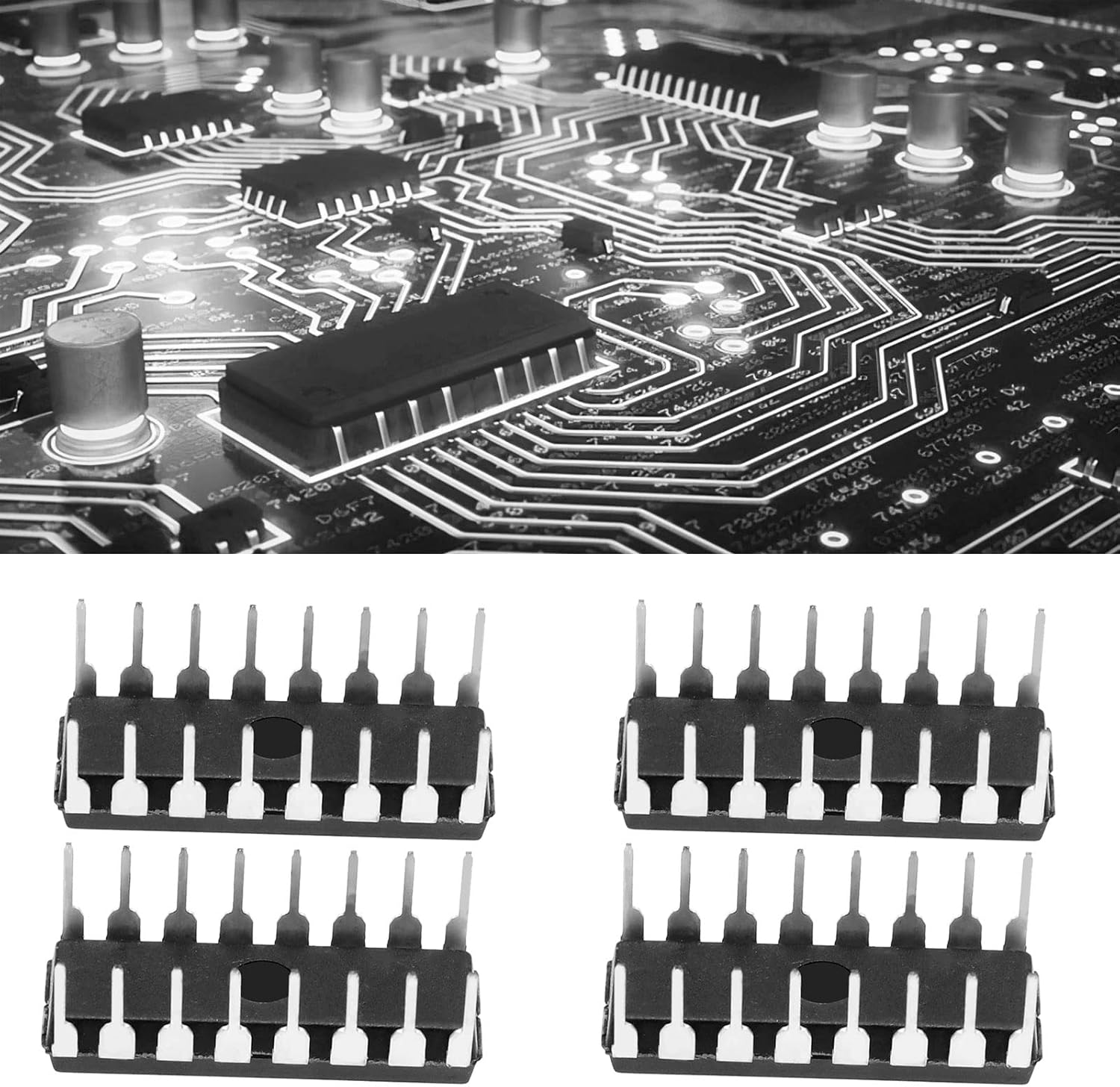 Ecsing 50Pcs SN74HC595N 8-Bit Counter Shift Registers 2V-6V 16 Pin 8-Bit Serial Shift Register -40C - 85C Electronic Accessories image number 3