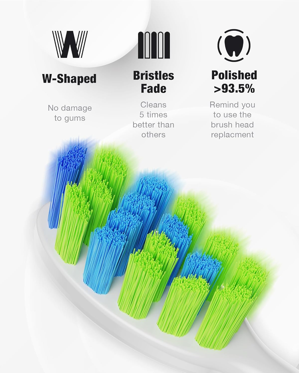 7AM2M Sonic Electric Toothbrush with 6 Brush Heads for Adults and Kids, One Charge for 120 Days, Wireless Fast Charge, 5 Modes with 2 Minutes Built in Smart Timer, Electric Toothbrushes (Black)