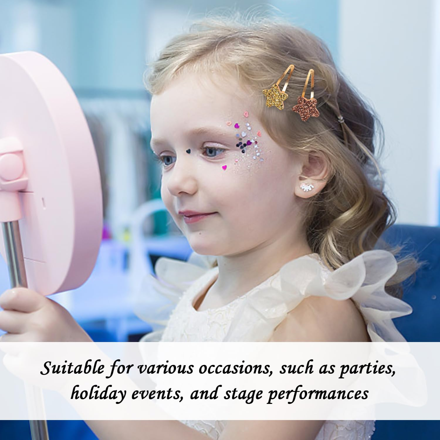 28 Pieces Cute Hair Pins, Sequin Hair Pins, Simple Hair Accessories for Children, Hairstyle Decorations and Hairstyle Design Accessories image number 4