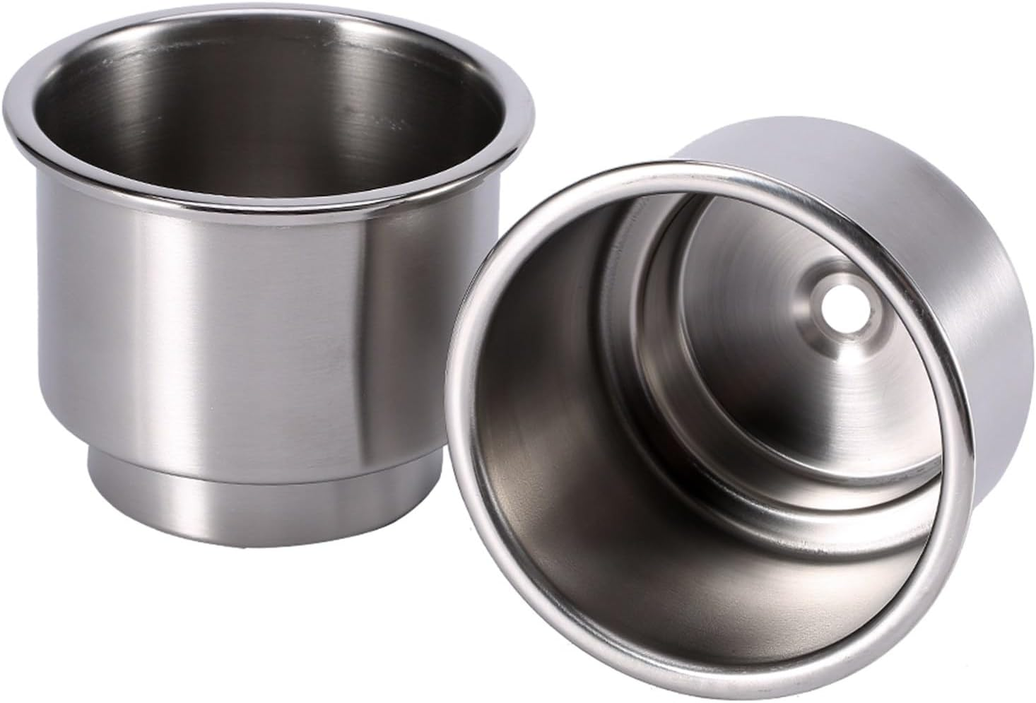 Stainless Steel Drink Holder with Drain for Marine Boat RV, Resistant Cup Storage for Various Bottles and Cups