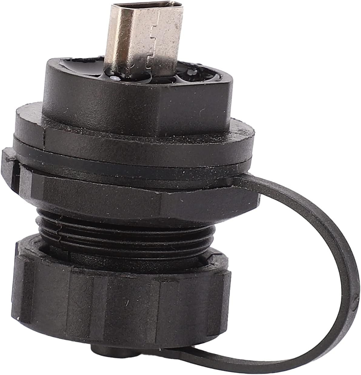 Viagasafamido USB Connector IP68 Water Proof Female Motherboard Rear Socket Mount Coppler USB Pass by Connector 30V 1.5A with Cover image number 1