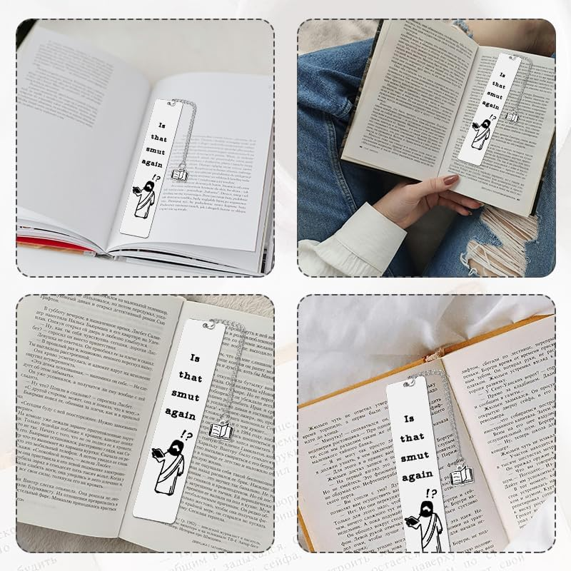 Funny Book Lover Gifts for Women Men Humorous Bookmark Teen Girl Reading Accessories Gifts Reader Birthday Gifts Christian Book Markers Office Gag Gifts for Coworkers Fun Religious Gifts for Boyfriend image number 1