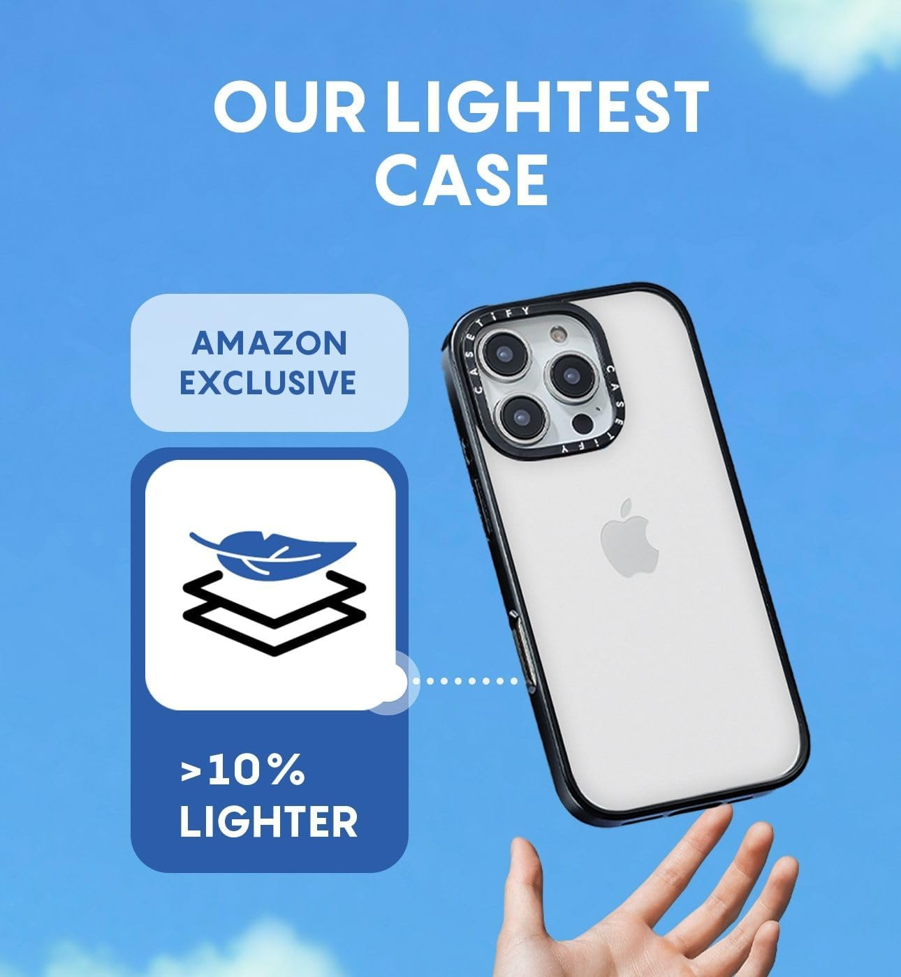 Casetify Compact Iphone 15 Pro Max Case [4 Ft. 2X Military Grade Drop Protection/Slim/Lightweight] - My Succulent Garden - Clear Black image number 3