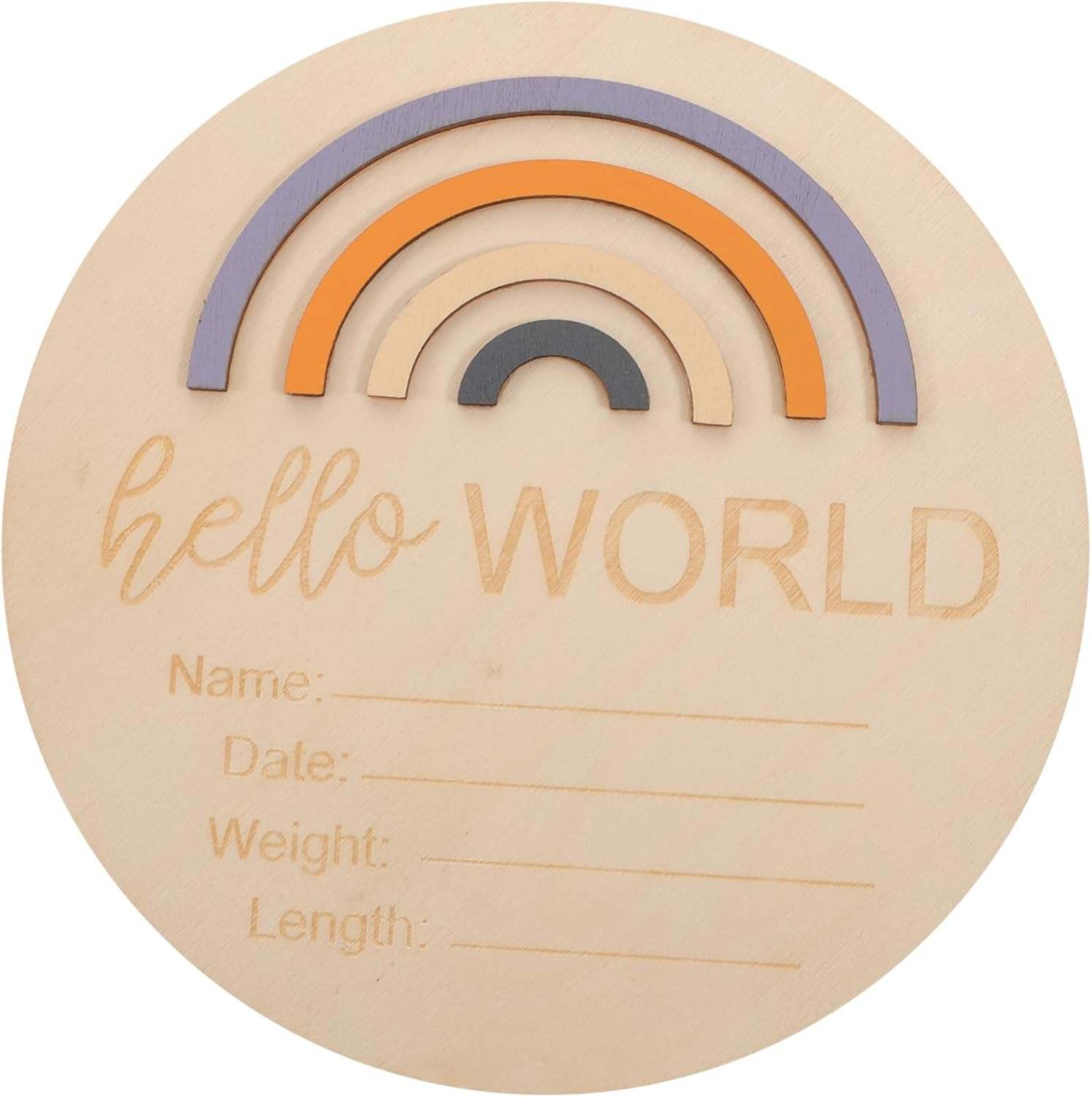 Wooden Milestone Cards for Newborn Monthly Photo Signs Lightweight Durable Name Sign for Nursery Keepsake Birth Announcement Prop for Shower and Growth Recording image number 2