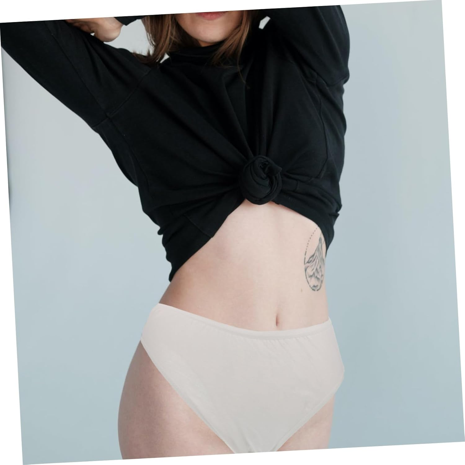 Disposable Maternity Underpants Cotton Blend Supple Portable Postpartum Underwear for Women White XXL 4Pcs image number 5