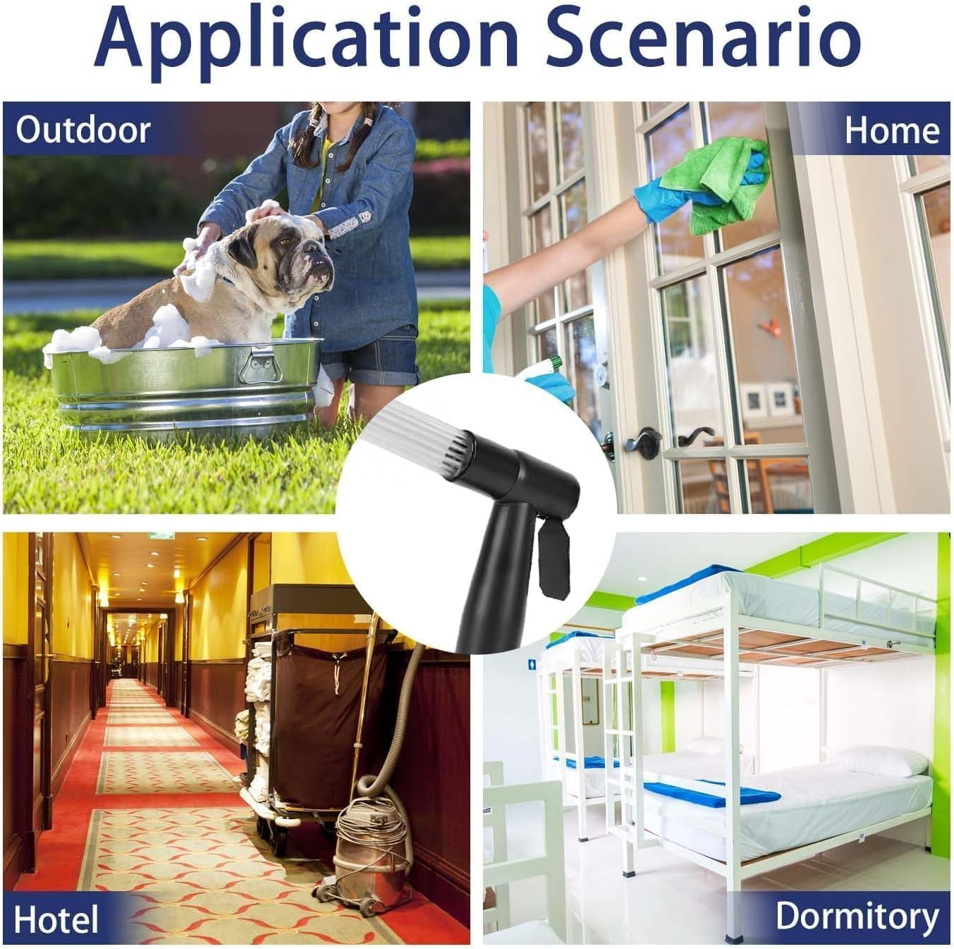 Handheld Bidet Sprayer for Toilet, Spray Attachment with Hose for Feminine Wash, Baby Cloth Diaper Washer, Stainless Steel Cleaner and Shower Sprayer for Pet, Bathroom or Toilet (Black)