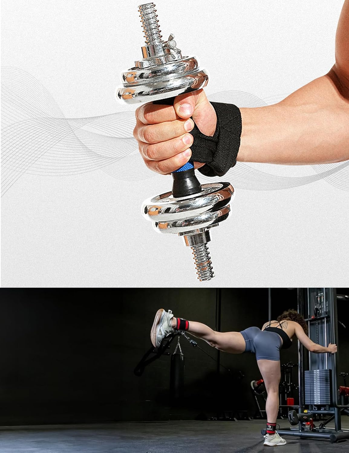 Wayfurr Lifting Straps &ndash; Durable Cotton Wrist Straps with Padded Support & Adjustable Ankle Straps for Cable Machine, Deadlifts, Rows & Strength Training image number 2