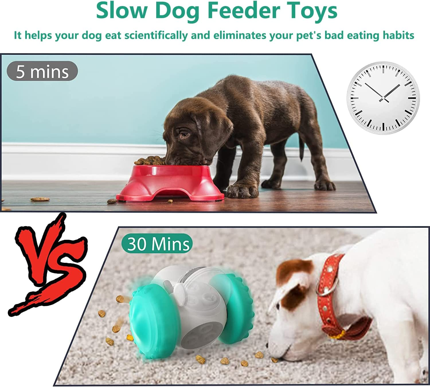 Dog Treat Dispenser Toys Puppy Interactive Puzzle Toy Doggy Slow Feeder Pet Food Dispensing for Puppy,Medium Small Dogs Birthday Gift Dog Cat Treat Balls Puzzle Enrichment Toys image number 6