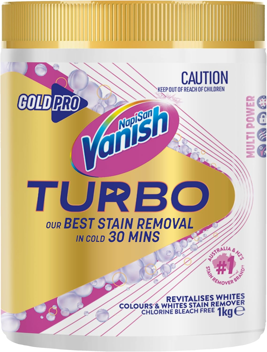 Vanish Napisan Gold Pro Turbo Oxi Action Crystal White Stain Remover Powder 1Kg image number 2