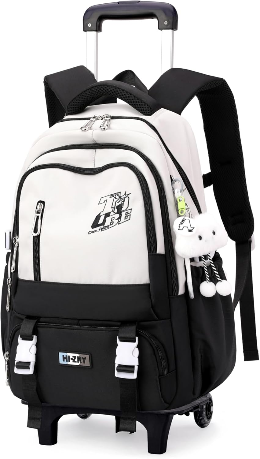 GRUOTEIS Kids Rolling Backpack for Teen Girls Boys School Bag Backpack with Wheels