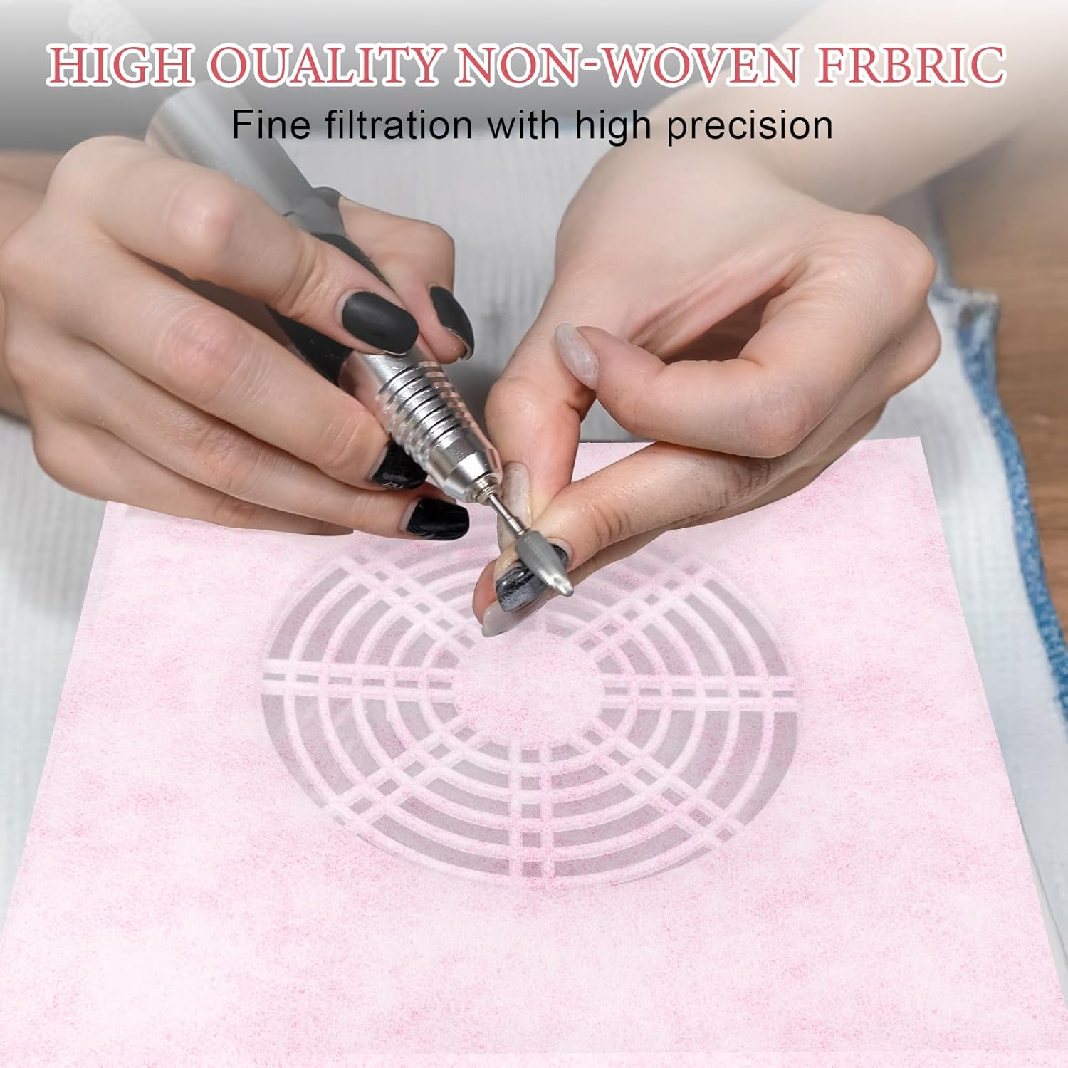 200 Sheets Nail Dust Collector Filter Paper Disposable Nail Dust Filters Sheets for Most of Nail Dust Collector Machine Nail Vacuum Dust Collector Accessories for Nail Salon Spa Tech Supplies (Pink) image number 3