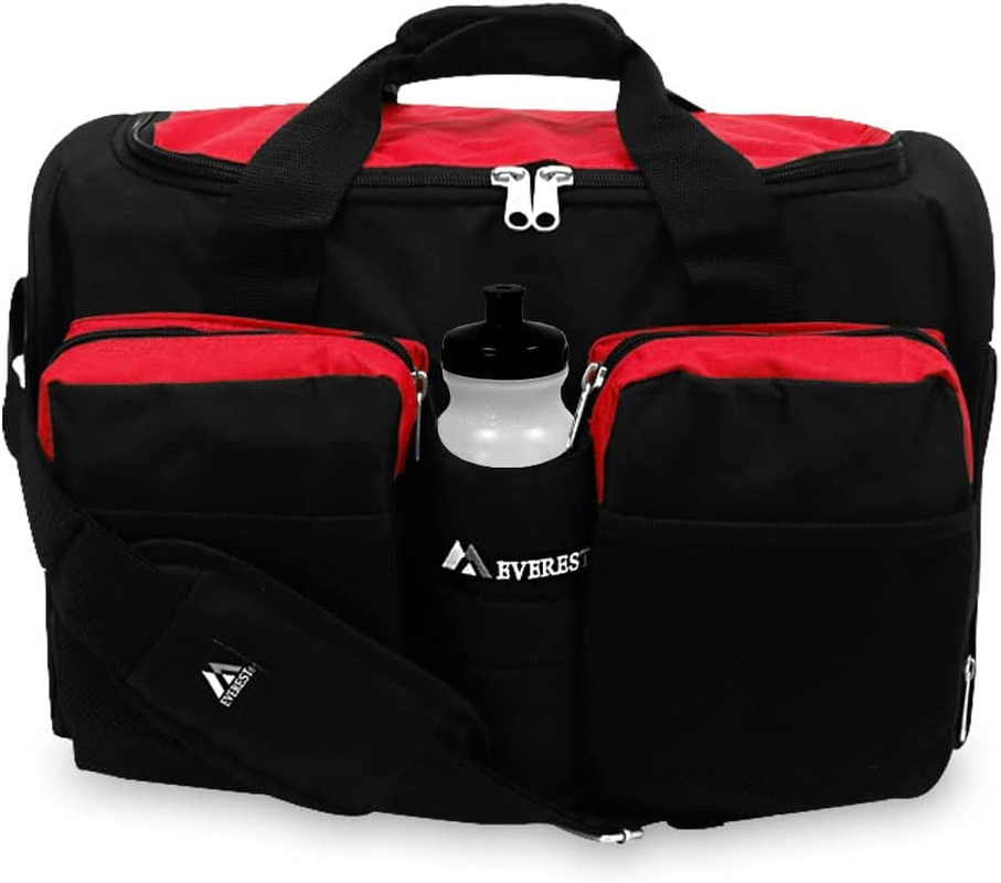 Everest Gym Bag with Wet Pocket, Red, One Size, Gym Bag with Wet Pocket image number 6