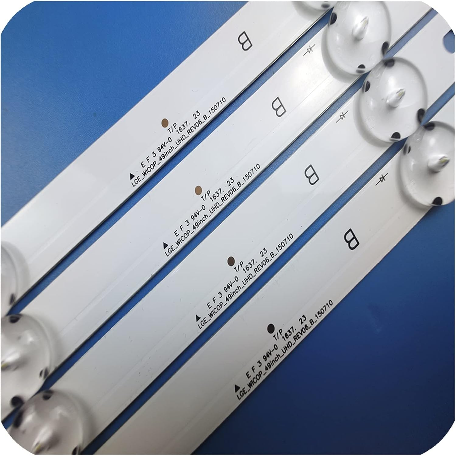 8Pcs/Set LED Strip Fit for LG 49 TV 49UF6400 49UF6407 49LF510V 49UF640V NC490DUE-SADP2 LGE-WICOP-49INCH-UHD-FHD-REV05 GAN01-1255A-P1 image number 2