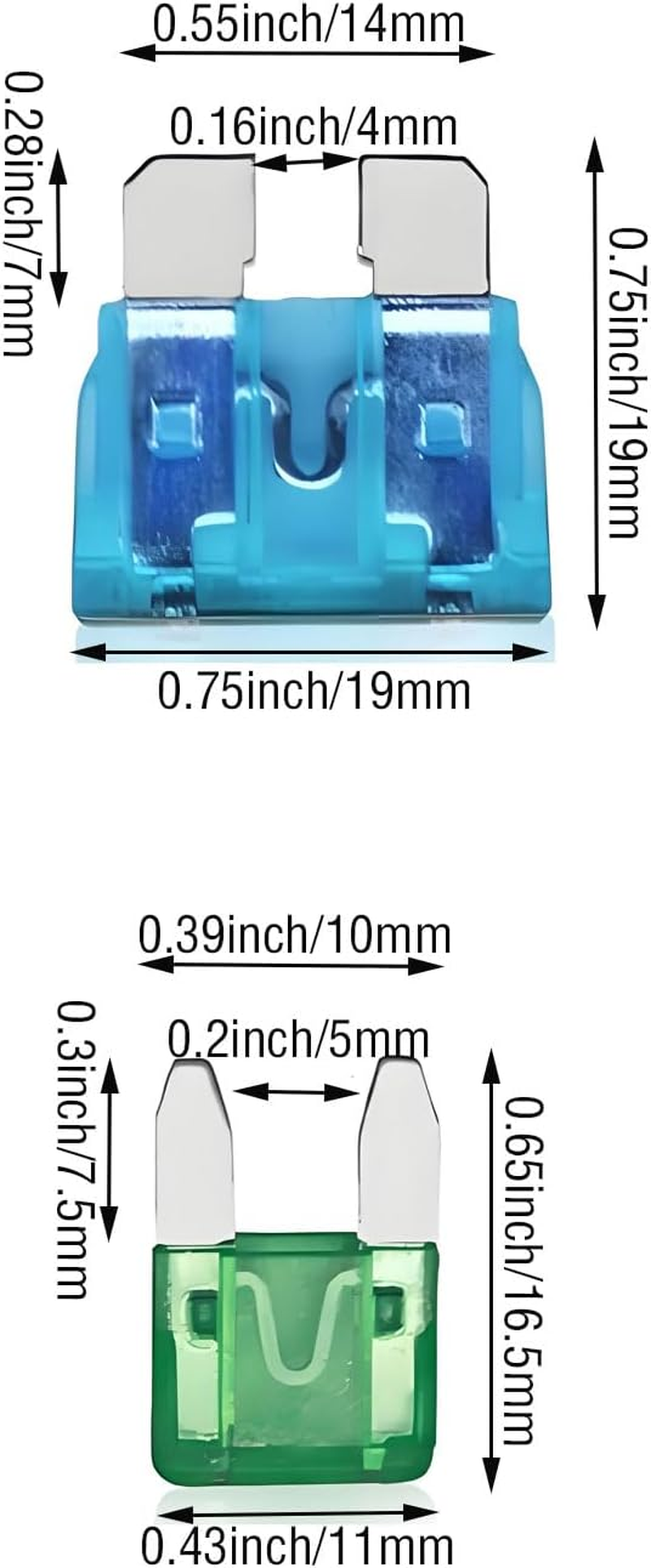 ZHIGOU 300 Pieces Automotive Fuse Kit with Extractor - Standard Mini Size, Replacement Fuses for Car/Rv/Truck/Motorcycle/Yacht/Boat/Winch/Truck/Suv - (2A/3A /5A/7.5A/10A/15 A/20 A/30 A/35 A/40 A) image number 2