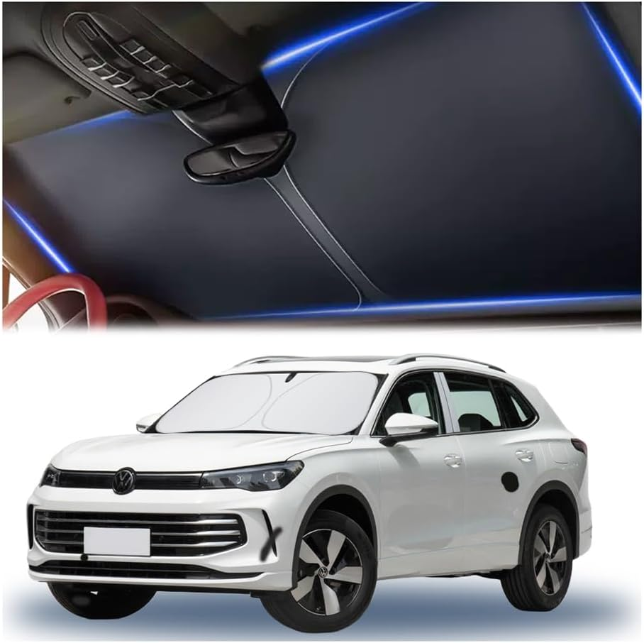 Sunshade for Car Windshield,240T Thickened Windshield Sun Shade for Blocking 99% Sunlight & Heat,Summer Car Essentials Sun Cover for Car Windshield Fits,Truck,Suv