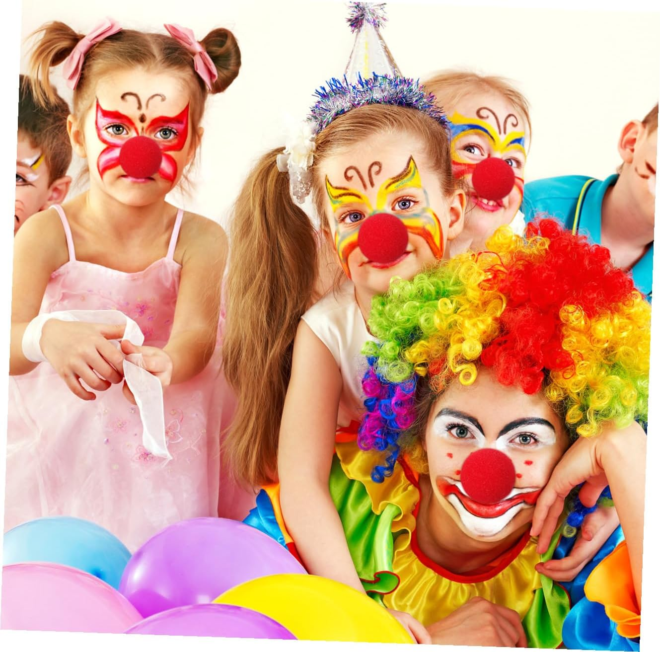 COHEALI Red Clown Nose 50Pcs - Foam Circus Cosplay Carnival for Halloween Costume Accessories, Party Favors Supplies image number 2