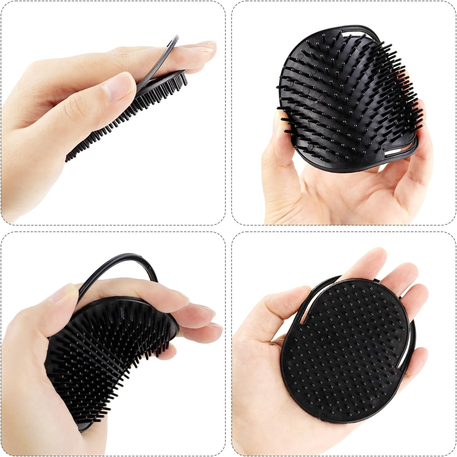 Pocket Palm Combs, Massager Hair Brush Comb Palm Combs for Men Beard Brush, Black Pocket Brush (10 Pcs Palm Type) - 10 Pcs Palm Type image number 6
