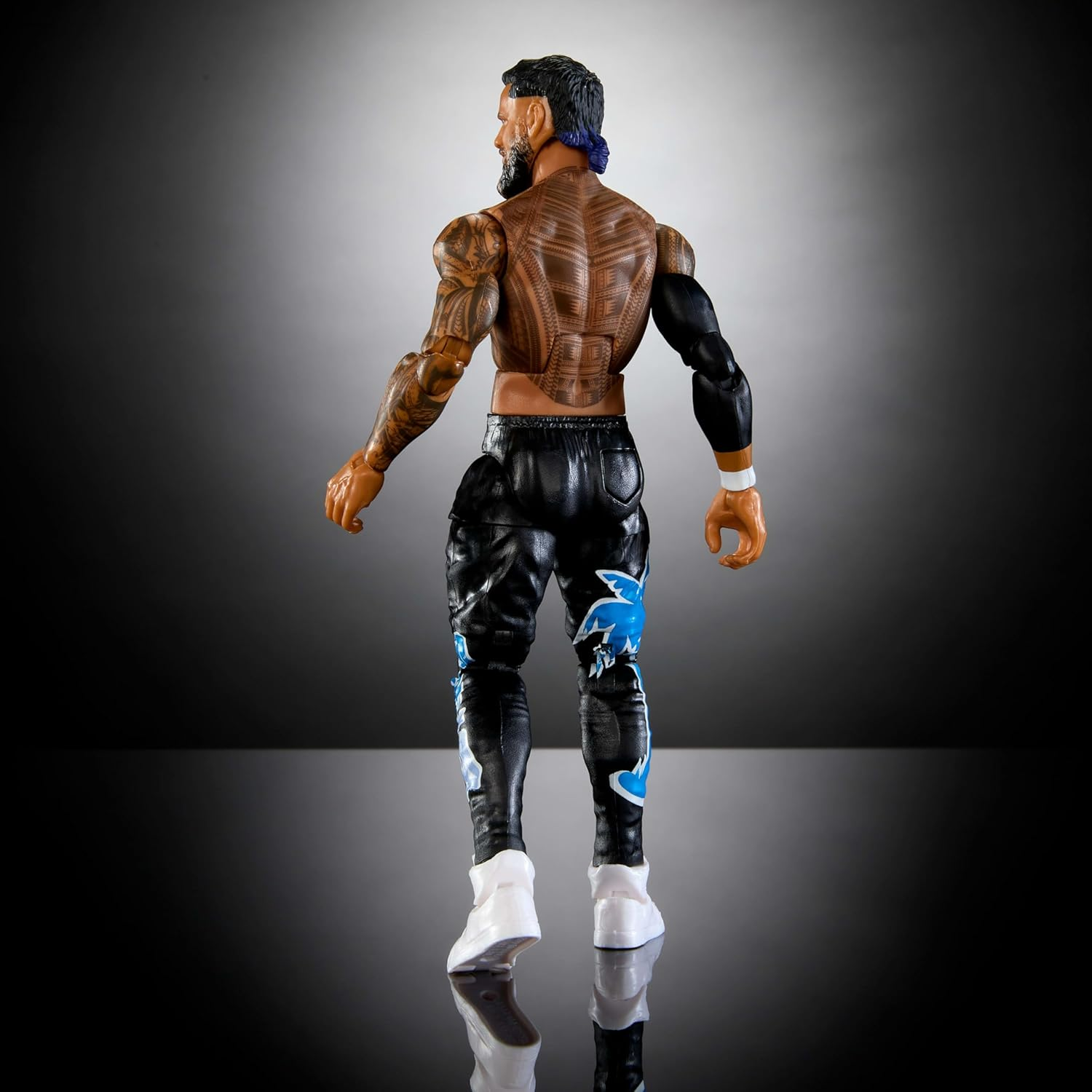 Mattel WWE Top Picks Elite Action Figure & Accessories Set, Jey USO 6-Inch Collectible with Swappable Hands, Ring Gear & 25 Articulation Points image number 3