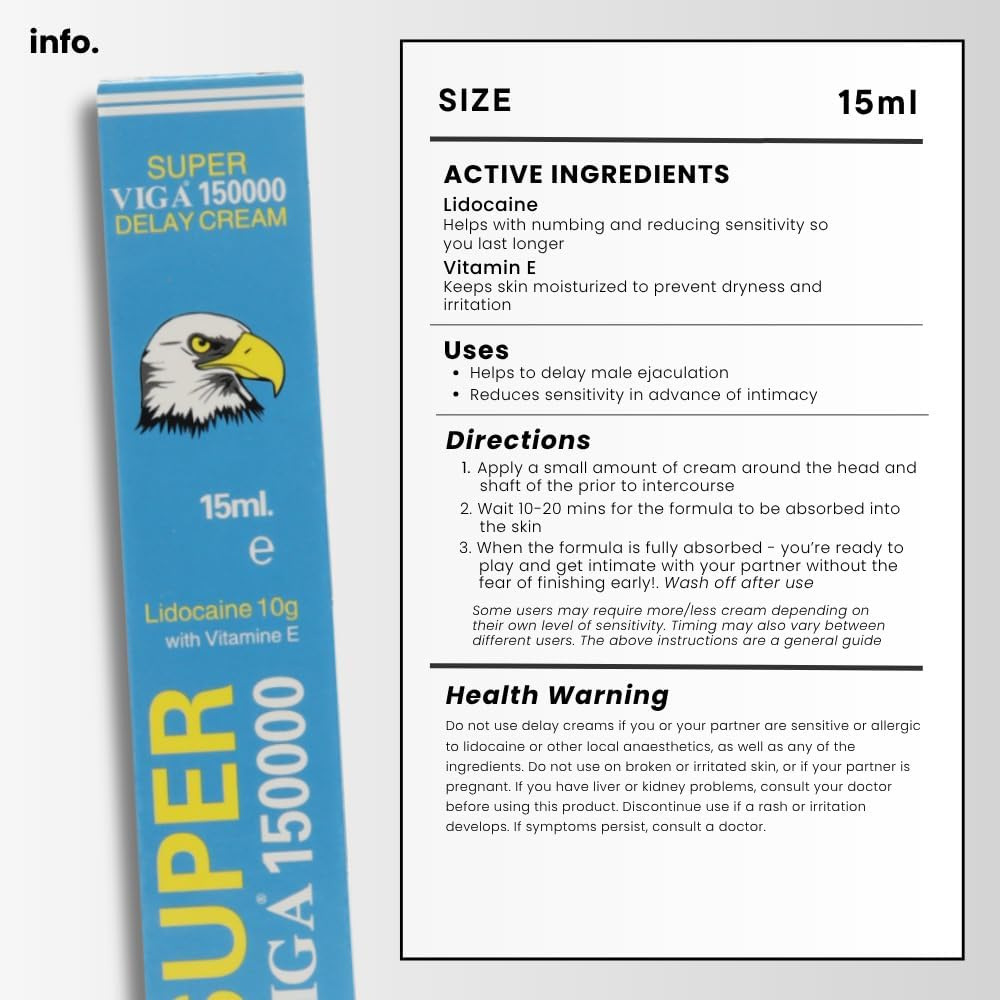 150000 Delay Cream for Men | Last Longer in Bed | 15Ml | Desensitizing Gel for Premature Ejaculation PE | Helps Prolong and Control Climax image number 1
