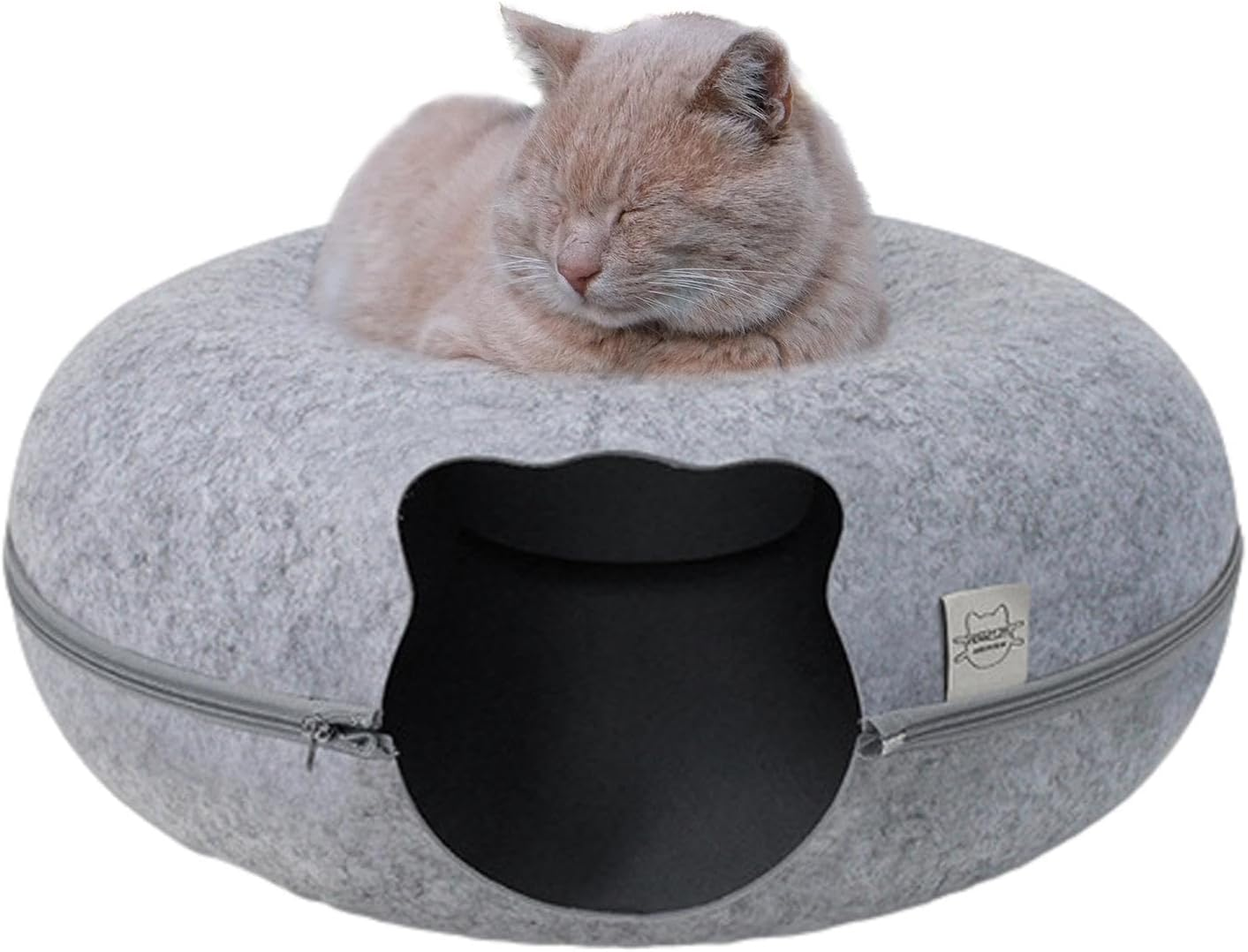 Cat Tunnel Bed, Cozy Cat Cave, Washable Large Cat Bed Cave, Cat Hideaway, Tunnel Cat Nest, Removable Cat Hideaway Cat Bed Cave for Small Pets, Rabbits, Kittens image number 6