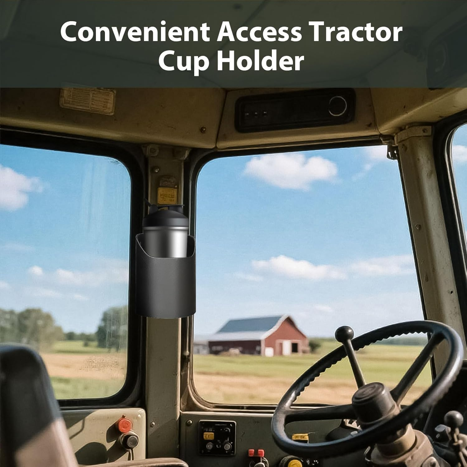 Leanockesa Cup Holder-Magnetic Bottle Mount- Fits on Fridge,Golf Cart,Lawnmower,Forklift, Bus or Ladder image number 2