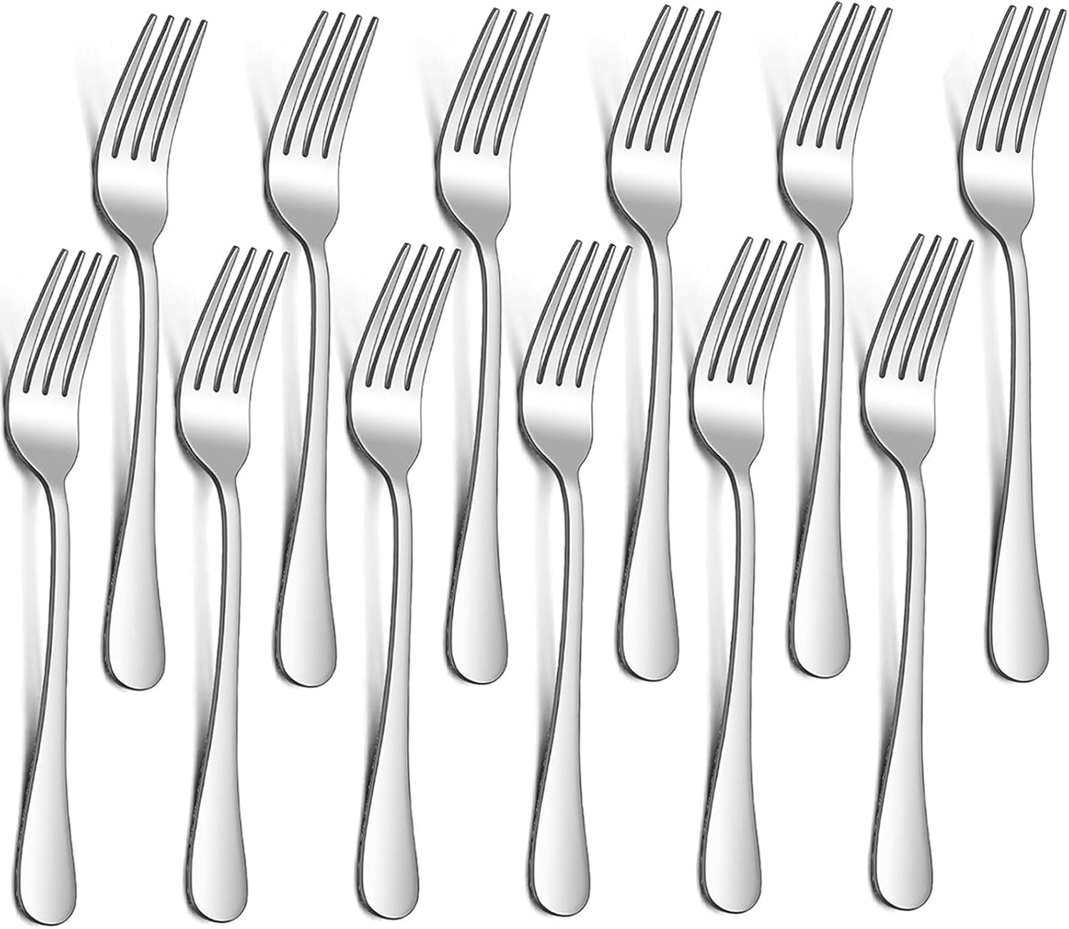 Tiokin Dinner Forks Set, Set of 12 Food Grade Stainless Steel Silverware Forks (20.5 Cm),Table Forks,Flatware Forks,Mirror Finish Dishwasher Safe,Use for Home,Kitchen or Restaurant image number 6