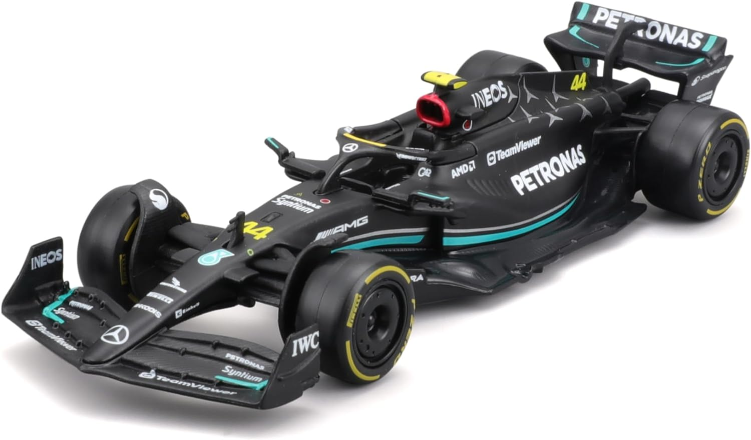 Bburago B18-38180H 1/43 Racing-2023 Mercedes-Amg F1 W14 E-Performance #Hamilton-New 2024, Multicoloured image number 2