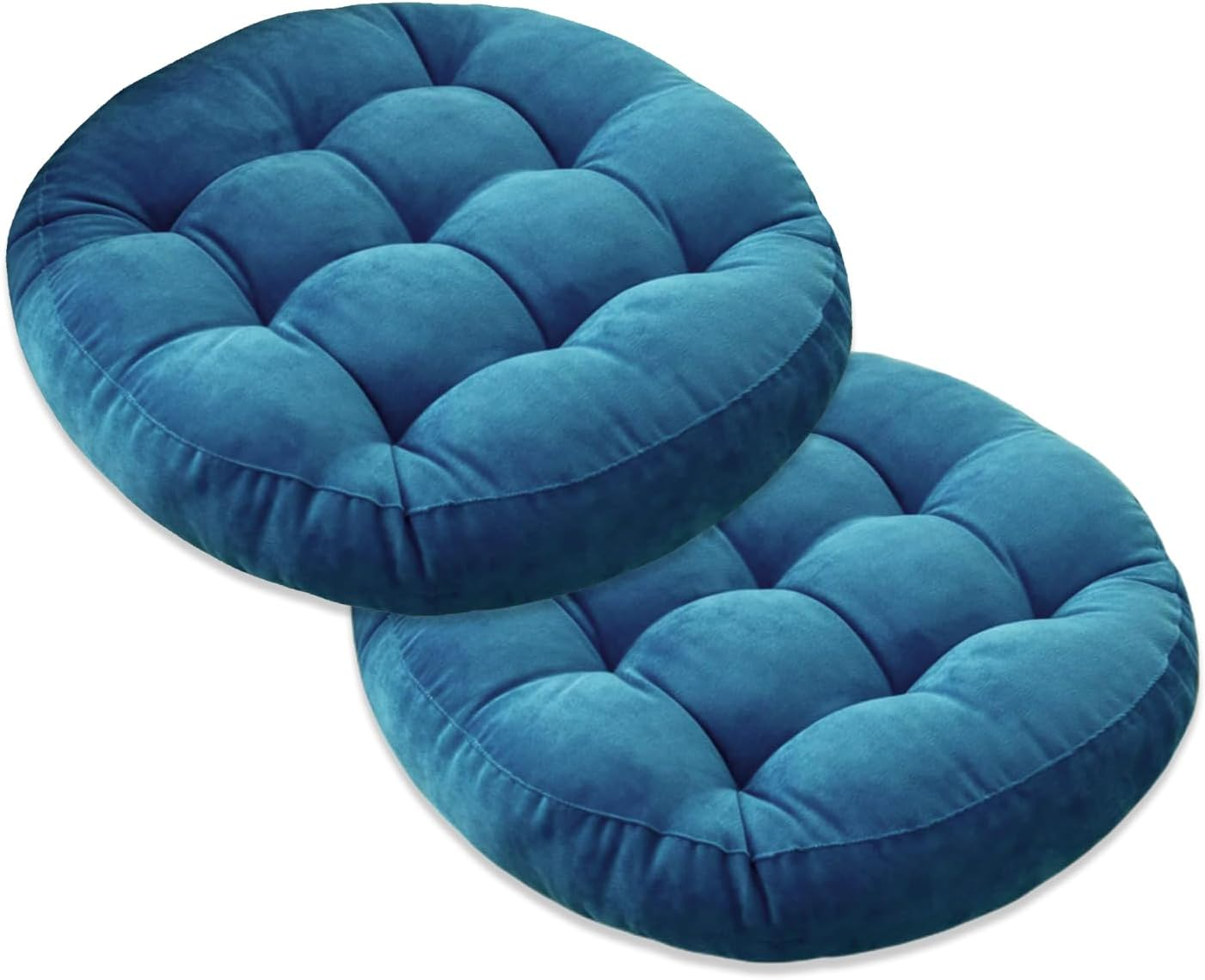 2 Pack Floor Pillow, round Seat Cushion, Floor Cushion Seating with Adults Kids, Tufted Corduroy Floor Cushions for Living Room Tatami,For Home,Bedroom (Coffee)