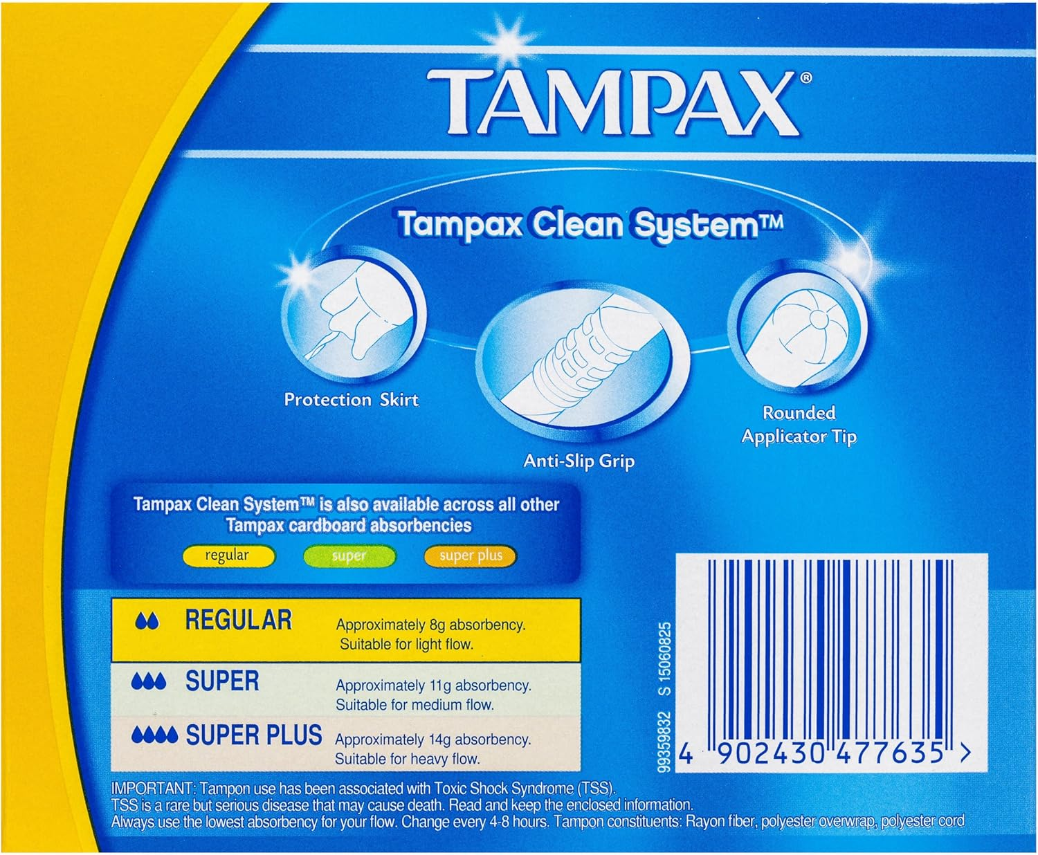 Tampax Regular Light Flow 20 Tampons with Applicator image number 2
