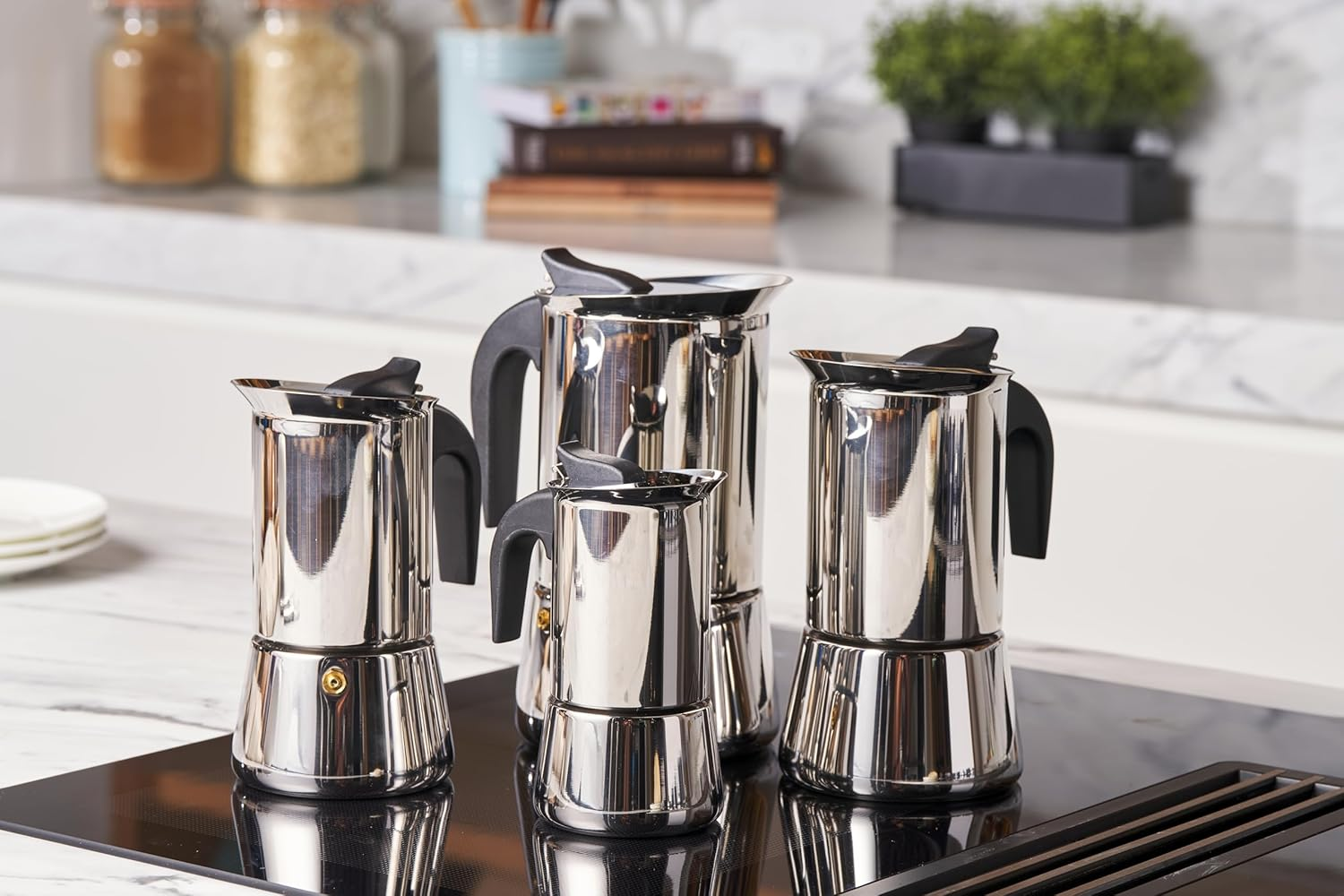 Avanti INOX Espresso Stainless Steel Stovetop Coffee Maker, 300 Ml / 6 Cup image number 5