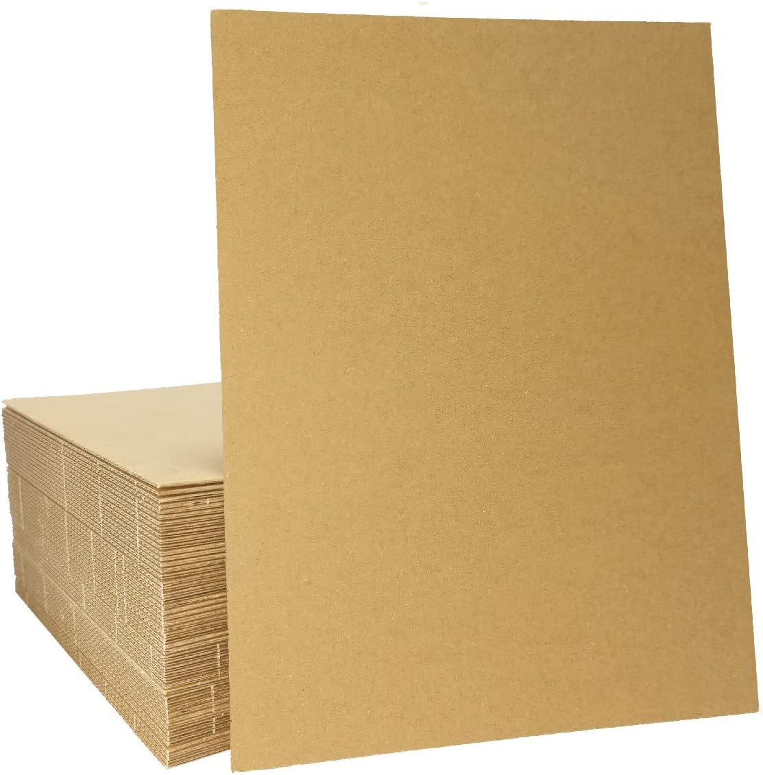 50 Packs 8X10 Inch Corrugated Cardboard Sheets, Premium Brown Kraft Corrugated Pads Cardboard Inserts Bulk Flat for T-Shirts, Shipping, Mailing, DIY D&eacute;cor and Crafts