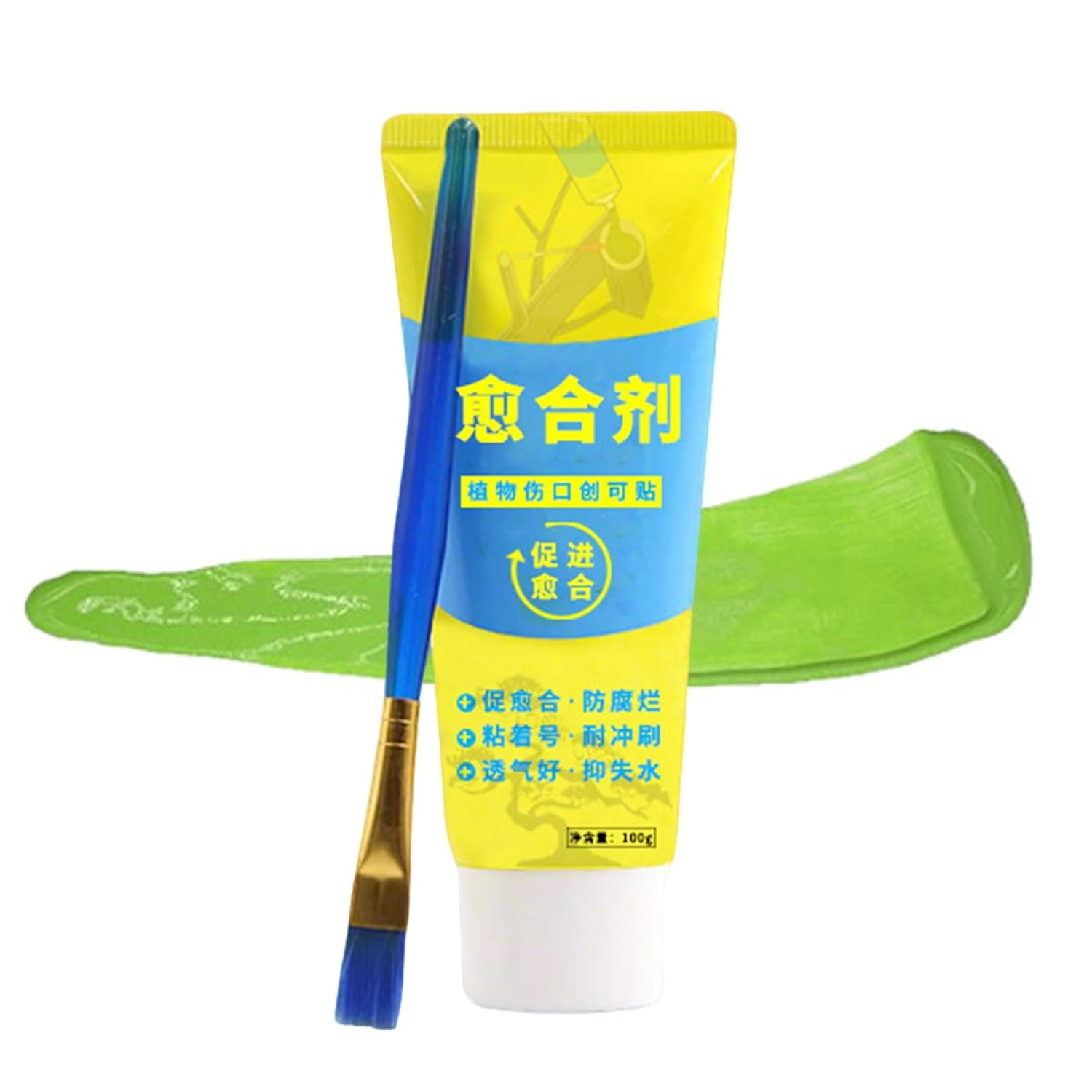 Grafting Tree Sealer | Tree Trunk Paint Sealer after Cutting,100G Weatherproof Paste with Brush, Trunk Dressing Supplies for Home Gardening Bonsai Agriculture image number 4