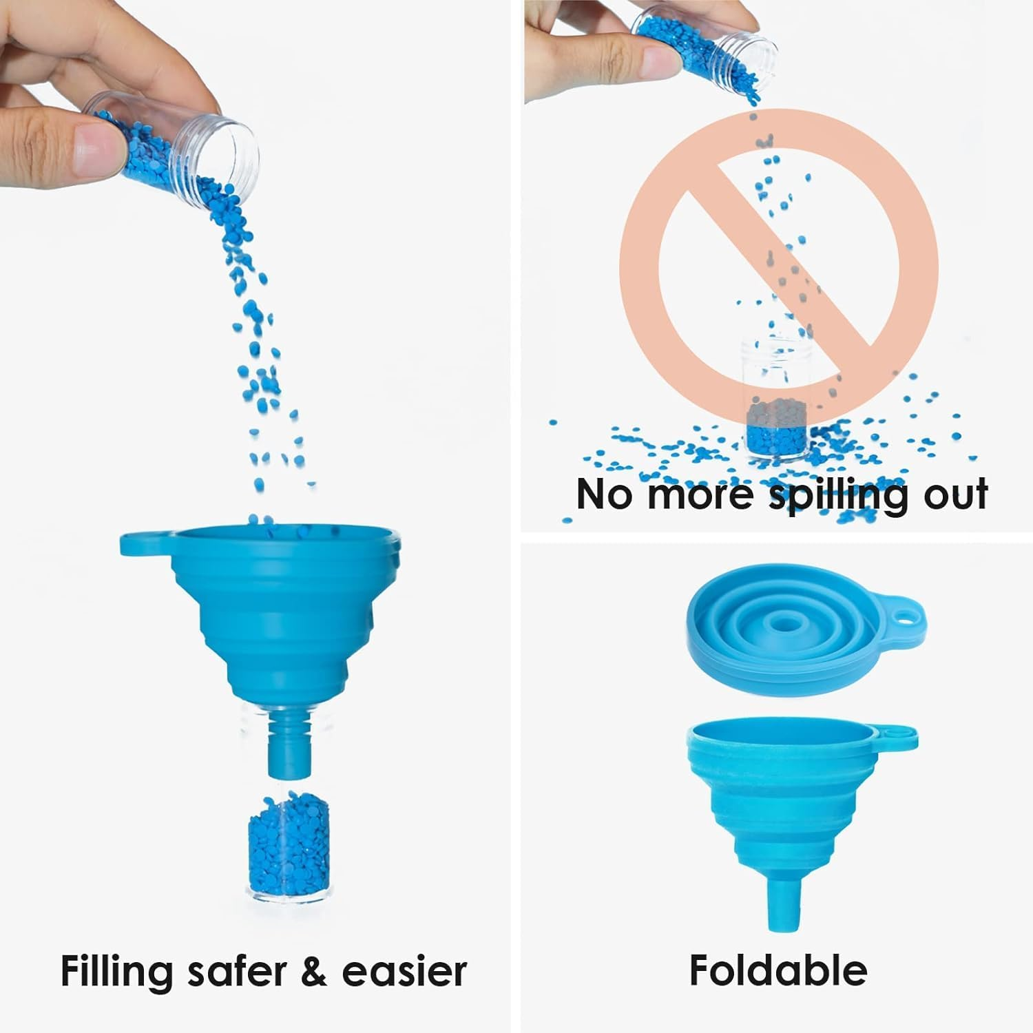 Diamond Painting Storage Containers, 30 Slots Diamond Painting Accessories with Tools for Diamond Art Organizer Craft Jewelry Beads Storage Case - Blue image number 4