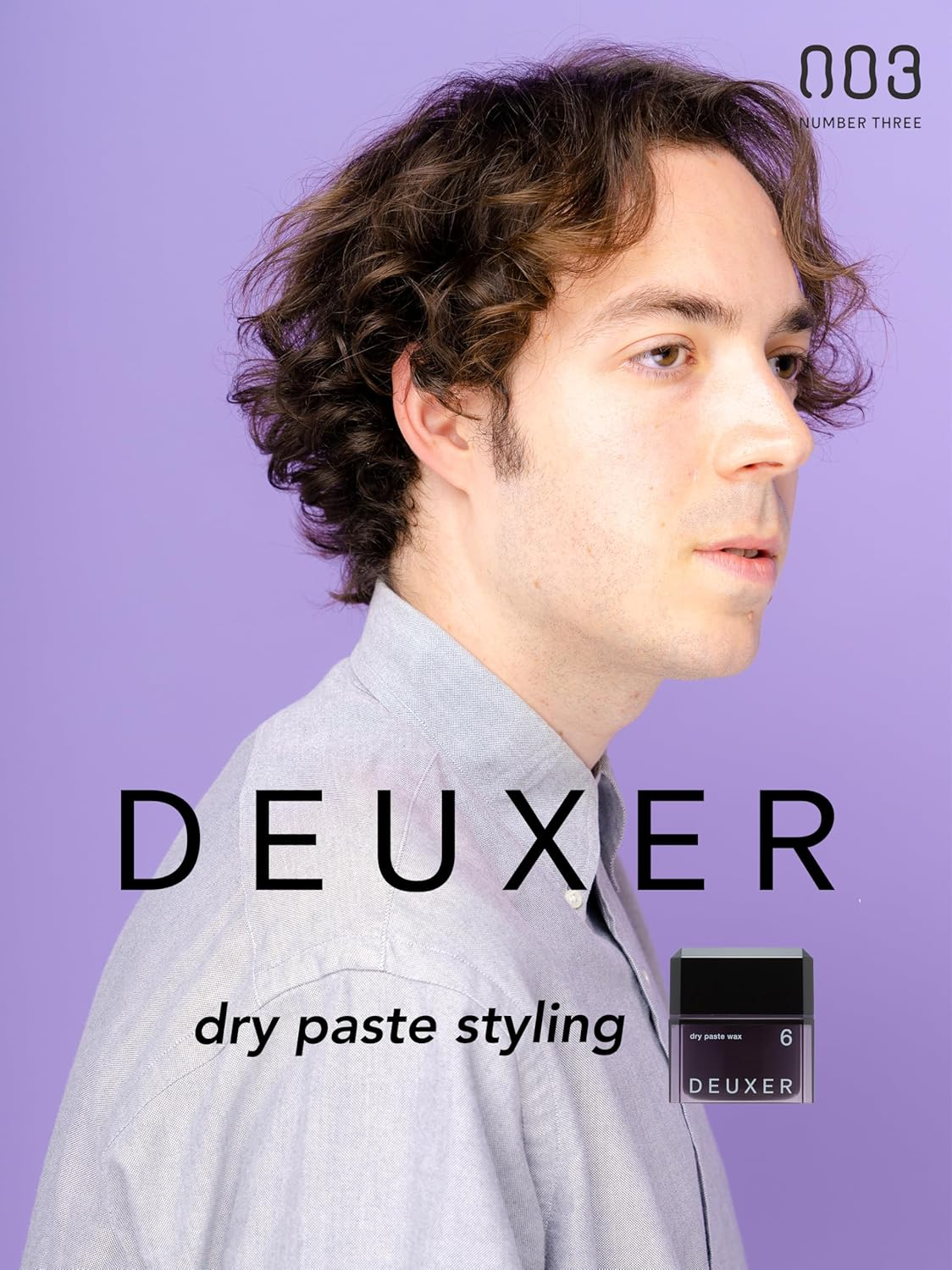 Number Three DEUXER Dry Paste Wax 6 (Set of 4) Hair Wax Floral Berry Violet 4 Pieces