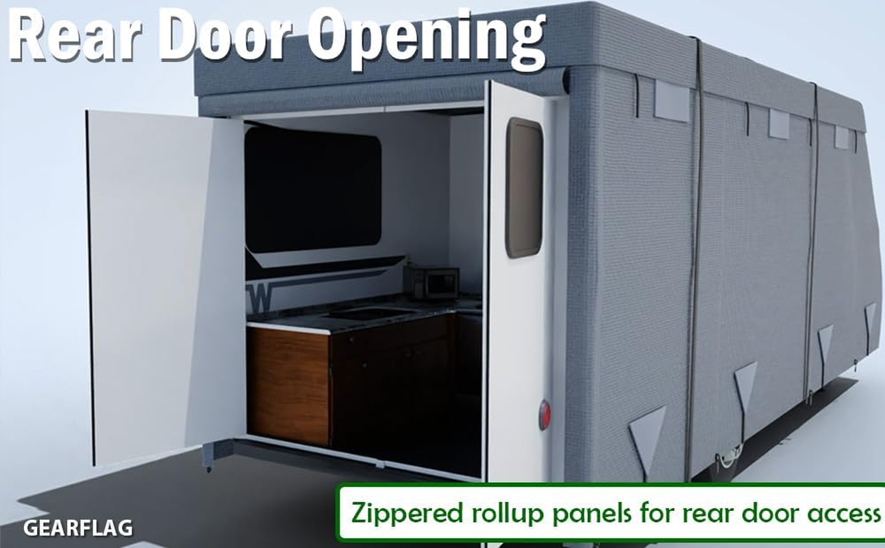 GEARFLAG Class B Camper Van Cover 4 Layers with Reinforced Windproof Side-Straps Anti-Uv Water-Resistance Heavy Duty (Fits 23' - 26' Class B Van) image number 1