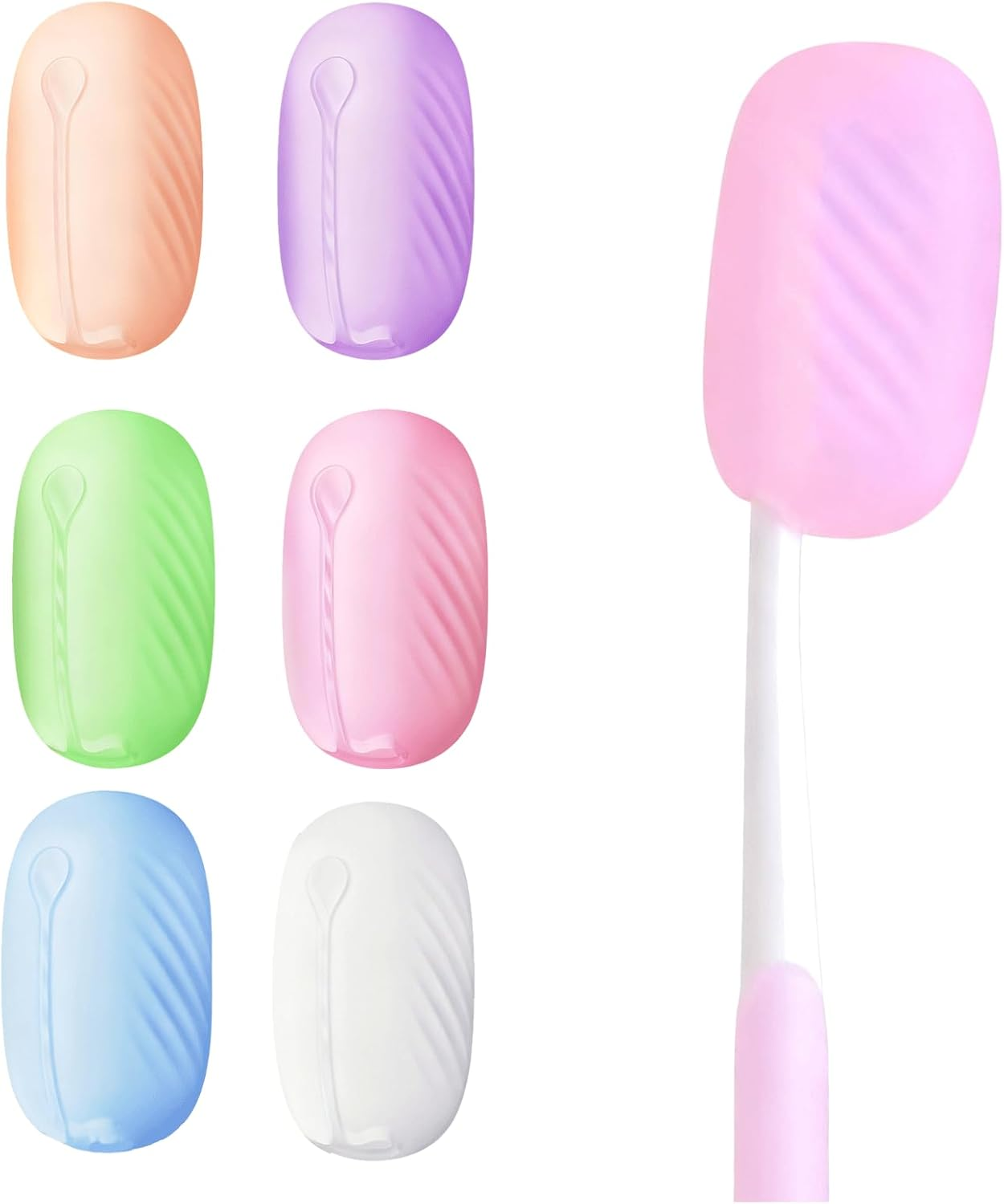 Silicone Toothbrush Covers 6 Pack,Compatible with Oral B Electric Toothbrush Heads & Manual, Breathable for Travel Camping image number 4