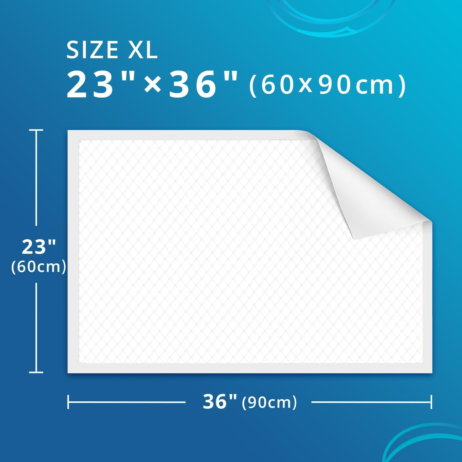 Whyworry Disposable Incontinence Bed Pads 60 X 90 Cm for Adults, Absorbent Underpads for Babies and Seniors, Leakproof Diaper Changing Pads, Pee Pads for Dogs and Puppy, 50 Count image number 6