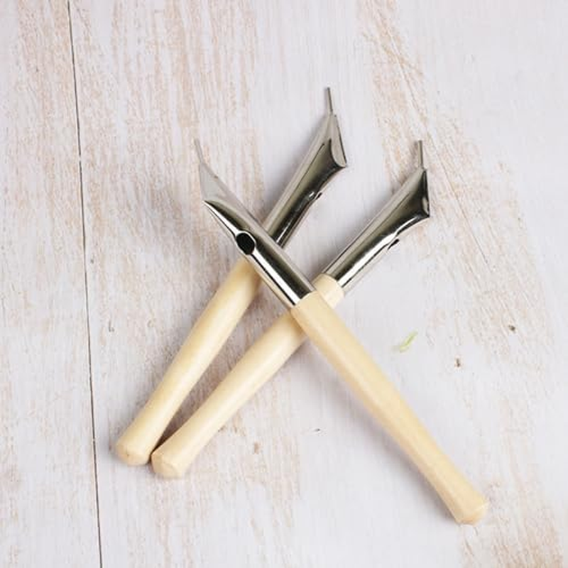 3PCS Batik Printing Pen, Clay Carving Tools Stainless Steel Wooden Handle for Drawing on Fabric Cloth Crafts Pottery, Art Tool with Multiple Functions, Great Art Supplies image number 1