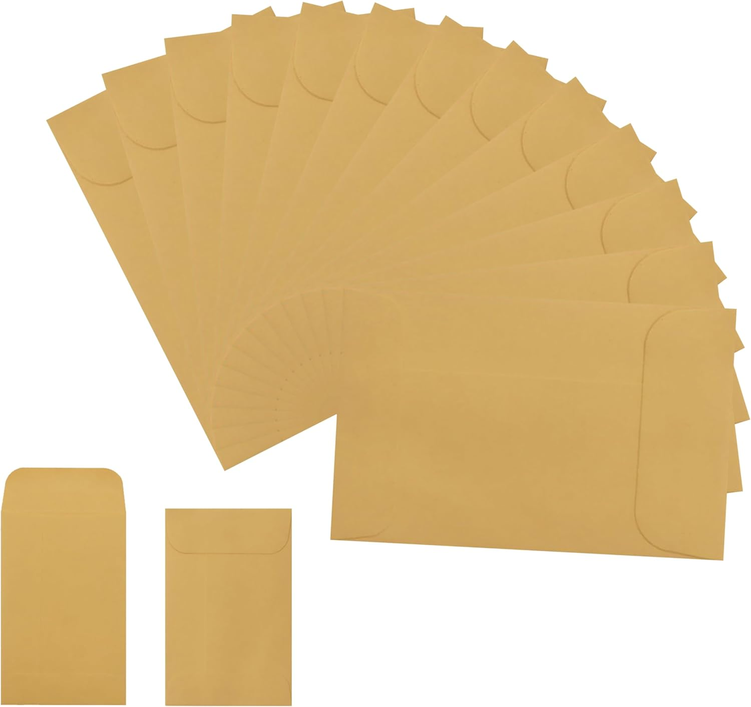 Kraft Paper Coin Envelopes, Self-Adhesive, 100 Pack, Small Size for Seeds and Stamps image number 5