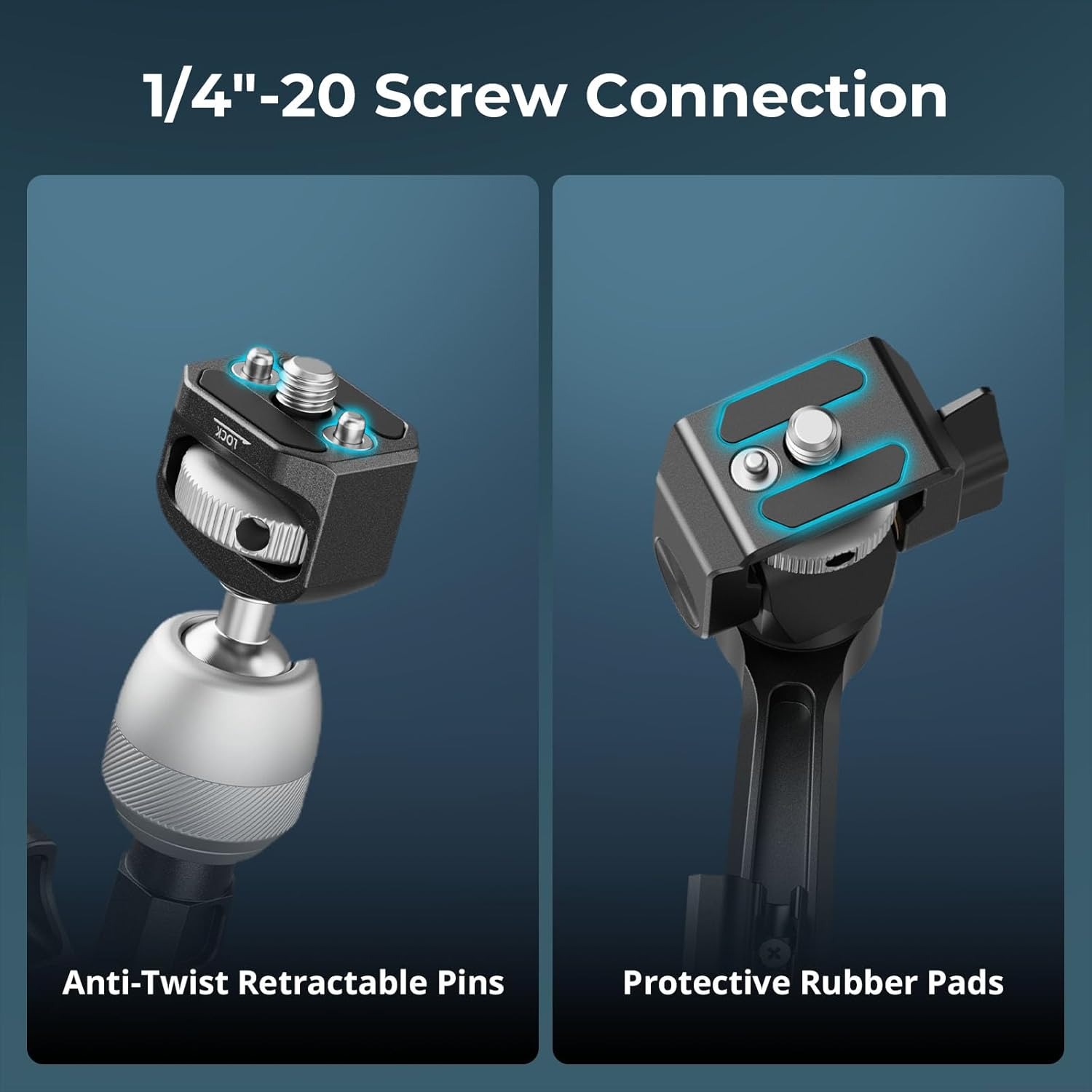 Smallrig Magic Arm with 360&deg; Ball Head & Damping Arm, Monitor Mounts Designed for Shoulder or Tripod Shooting, Built-In Cable Organizer, 2.0Kg (4.4Lb) Load, 145Mm (5.7") Length 5141 image number 4