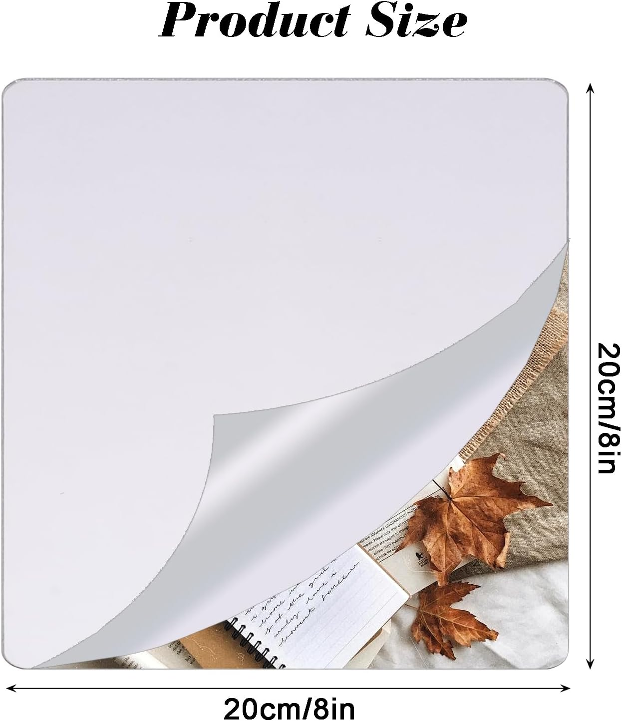 4Pcs School Shatter Proof Plastic Mirrors 8 X 8 Inch Self Adhesive Acrylic Mirror Wall Stickers Small Flexible Mirror Sheets round Corners Double Sided Protective Film Supply for Classroom image number 5