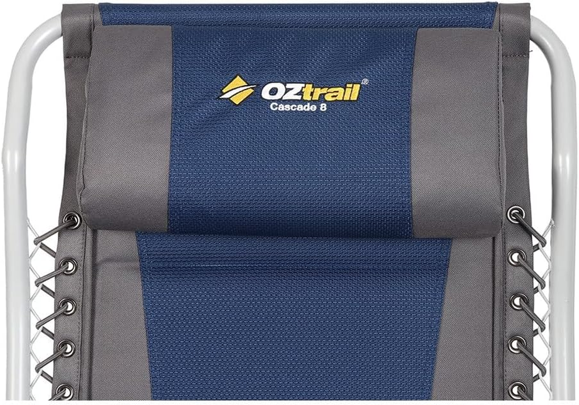 Oztrail Cascade 8 Position Deluxe Recliner Chair with Side Table image number 1