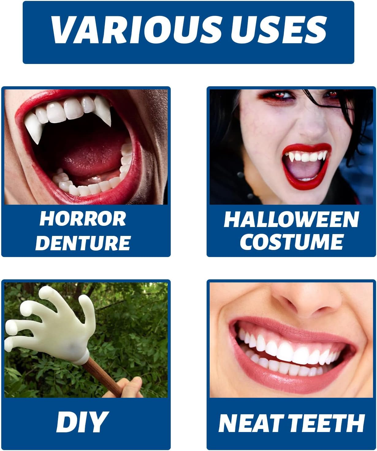 LOUJIN Thermal Forming False Teeth Tooth Repair Kit Tooth Repair Granules for Missing and Broken Tooth Temporary Teeth Filling Repair Kit image number 5