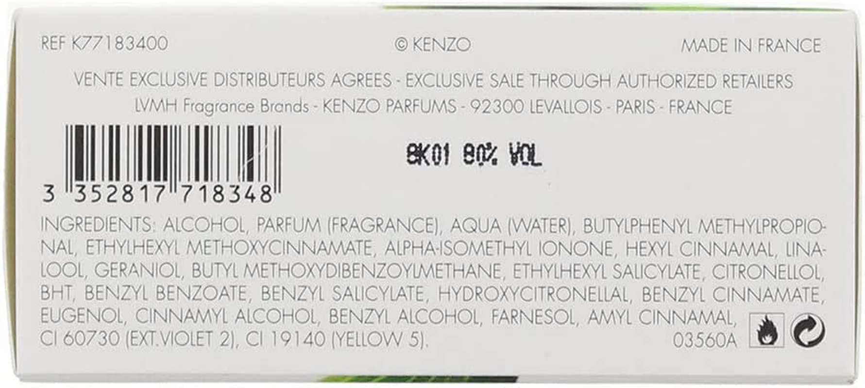 Kenzo Dete Eau De Perfume, 75Ml, White (KEN43) image number 5